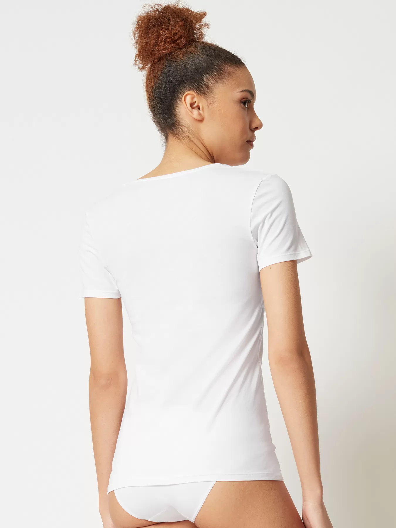 Biały Koszulka damska Skiny Cotton Essentials 080785 - zdjęcie 2