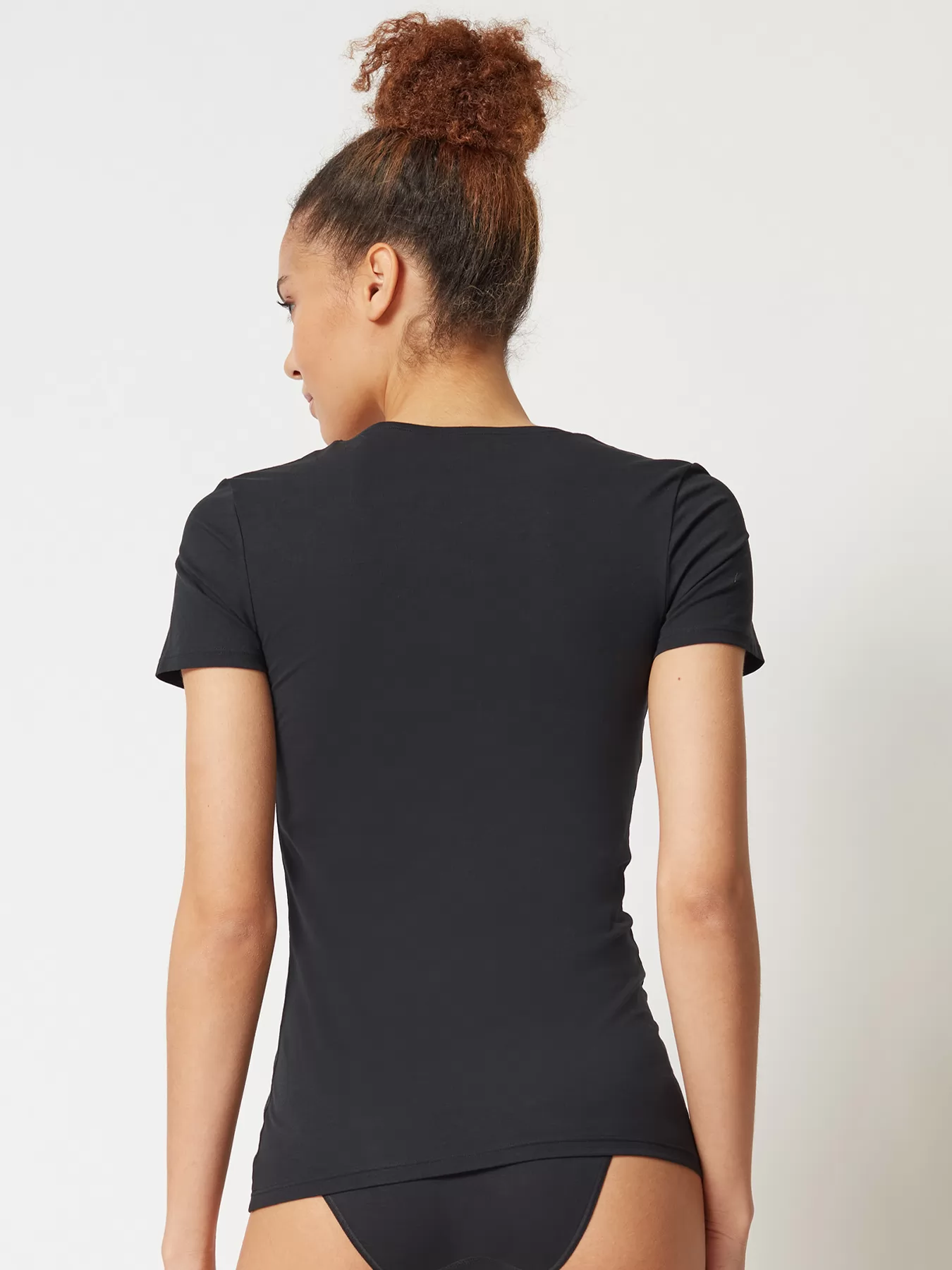 Czarny Koszulka damska Skiny Cotton Essentials 080785 - zdjęcie 2