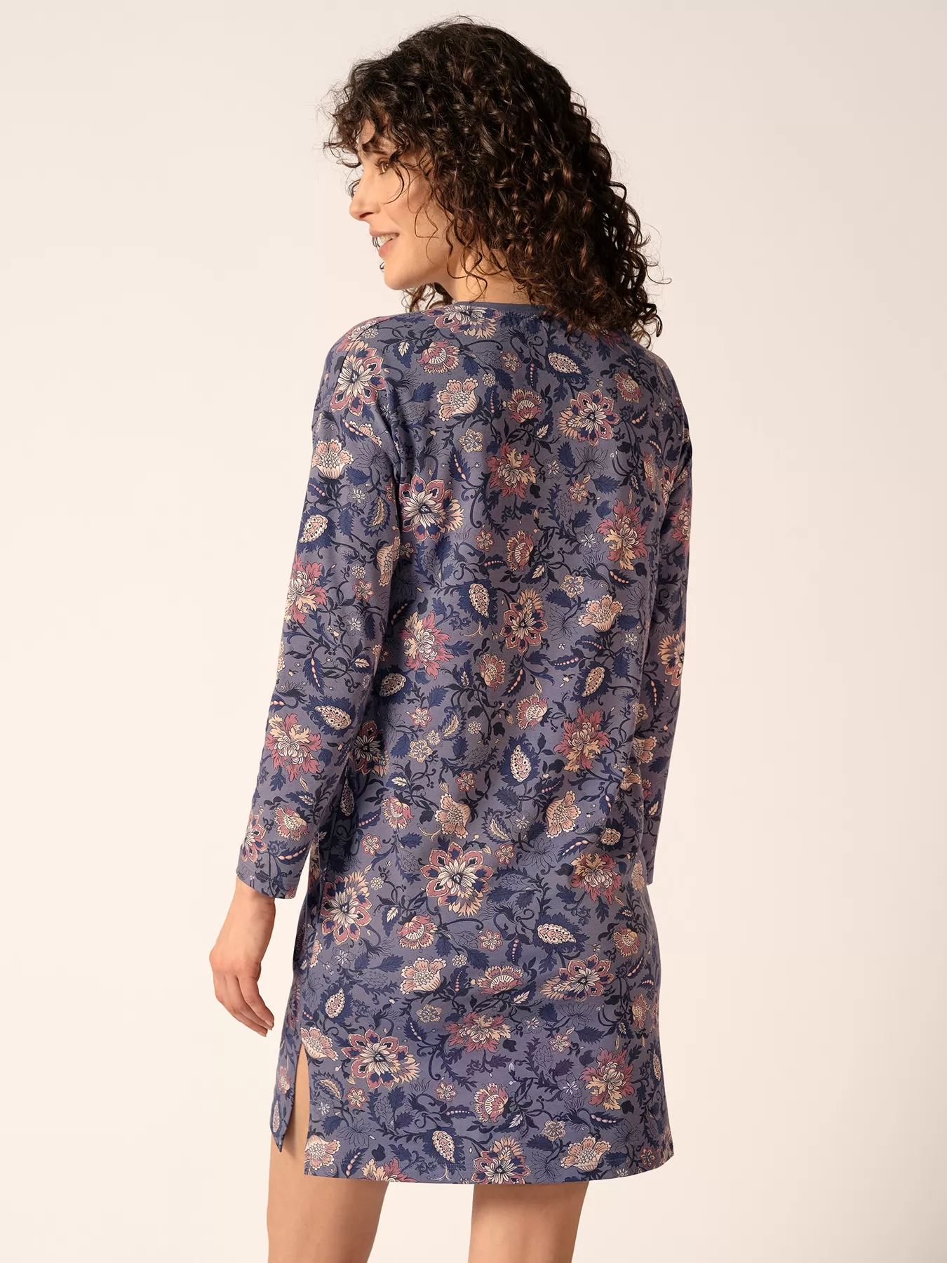 Fioletowy, wielobarwny Koszula nocna Huber Basic Selection 019018 - zdjęcie 2