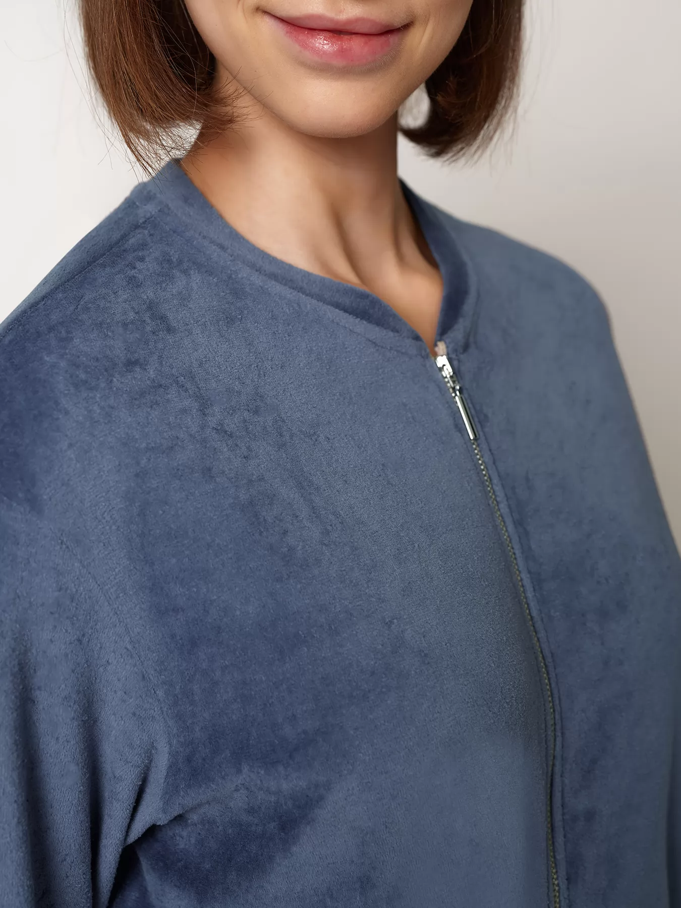 Granatowy Bluza damska Huber Basic Selection 010297 - zdjęcie 3