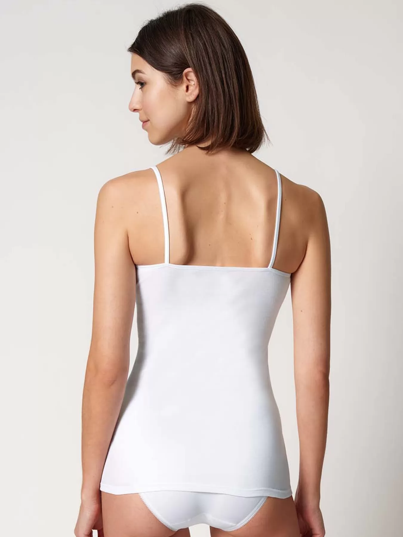 Biały Koszulka damska Huber Cotton Embroidery 015020 - zdjęcie 2