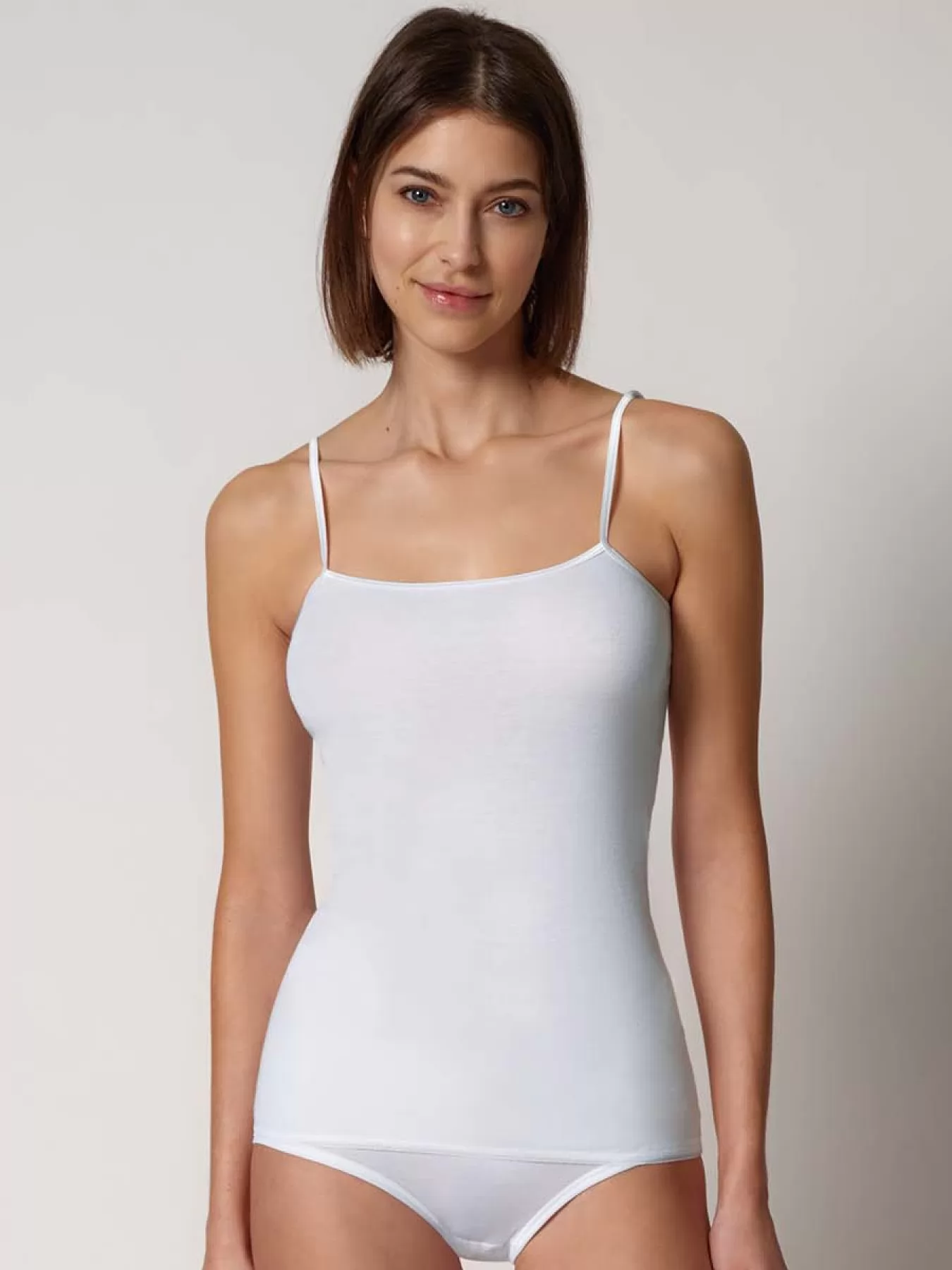 Biały Koszulka damska Huber Cotton Fine Rib 014981 - zdjęcie 1