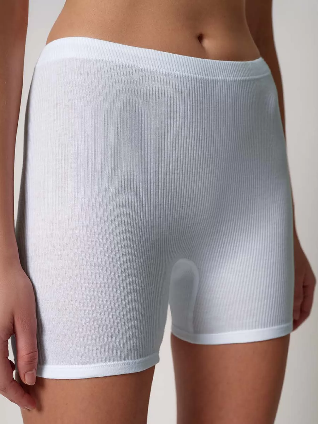 Biały Figi damskie 2PACK Huber Double Rib 016307 - zdjęcie 4