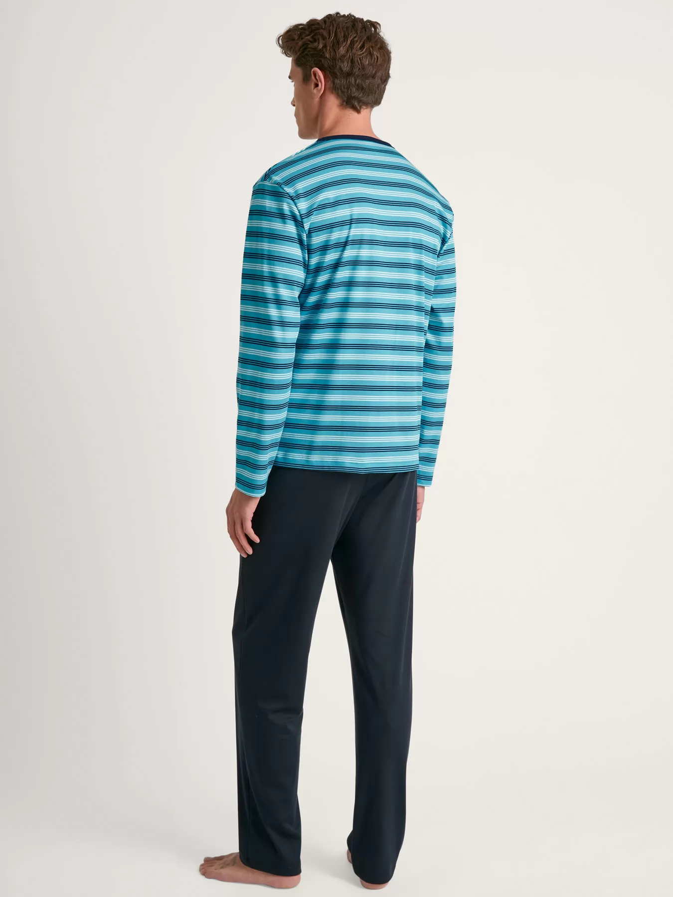 Granatowy, niebieski Piżama męska Calida Relax Enjoy 42783 - zdjęcie 2