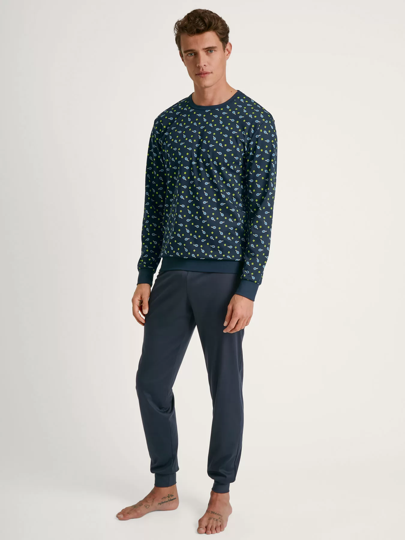 Granatowy Piżama męska Calida Relax Enjoy 42883 - zdjęcie 1