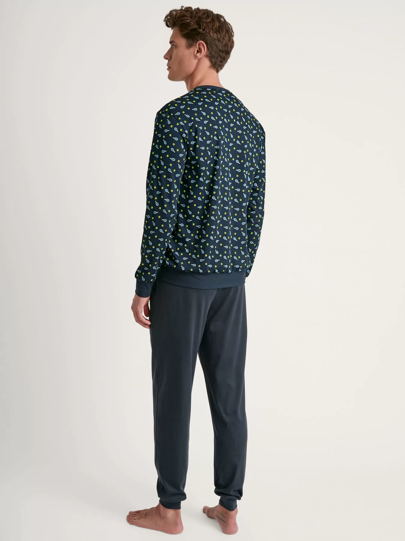 Granatowy Piżama męska Calida Relax Enjoy 42883 - zdjęcie 2