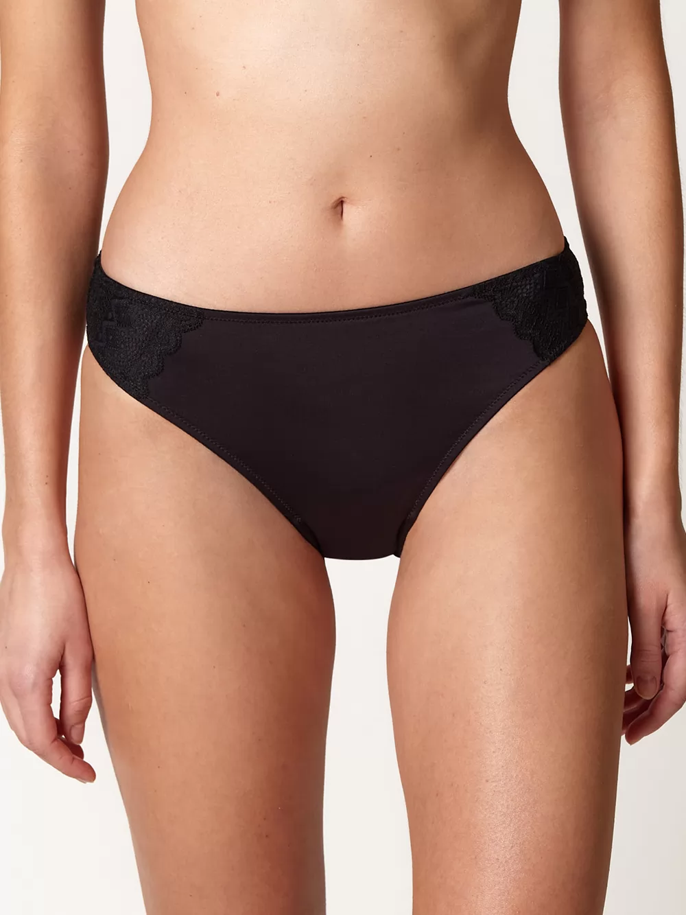 Czarny Figi damskie Huber Micro Ornament 010248 - zdjęcie 1