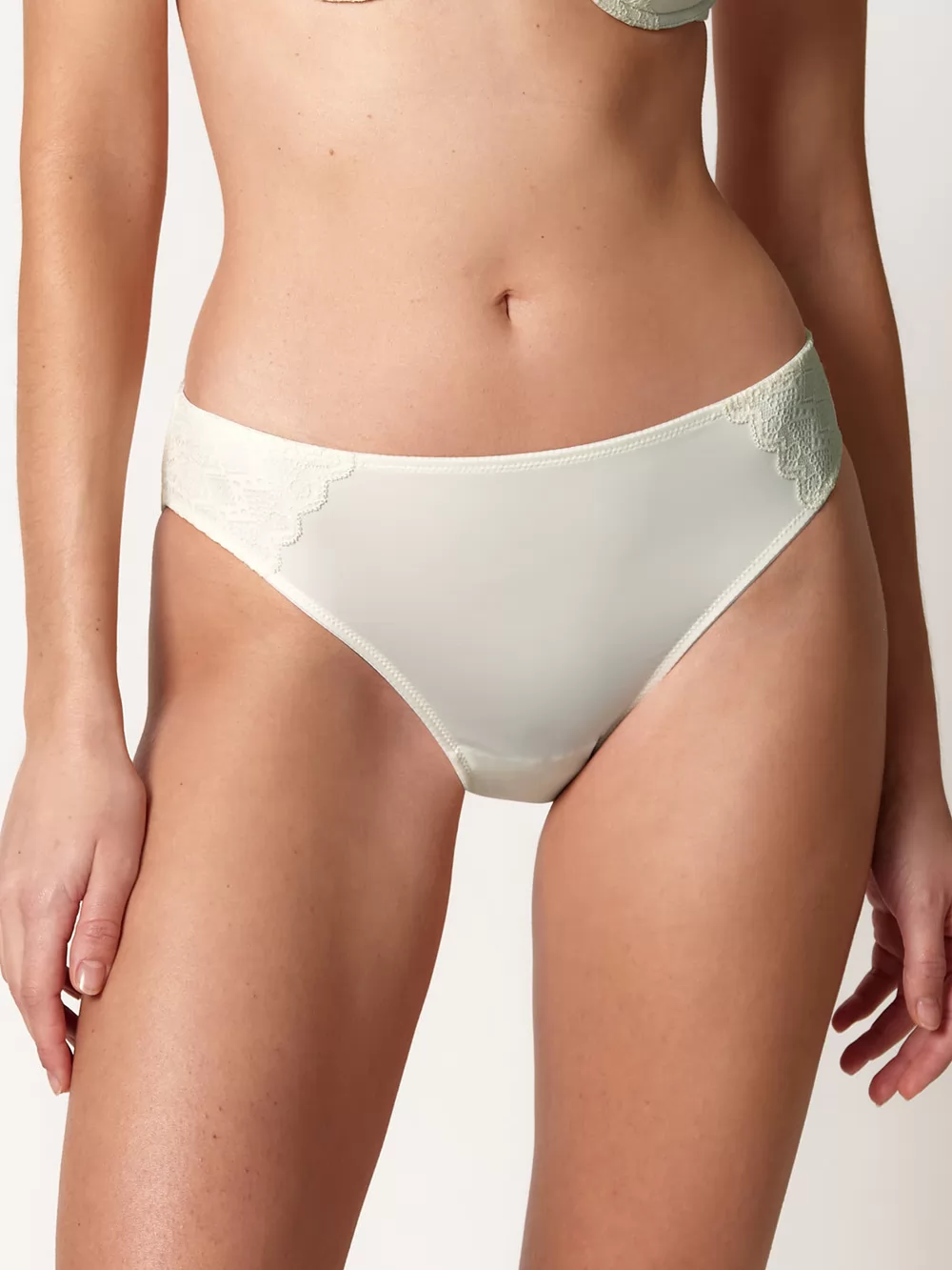 Kremowy Figi damskie Huber Micro Ornament 010248 - zdjęcie 1