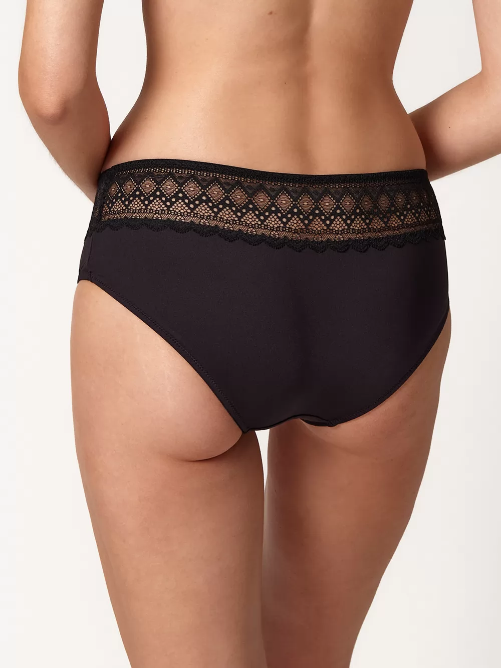 Czarny Figi damskie Huber Micro Ornament 010249 - zdjęcie 2