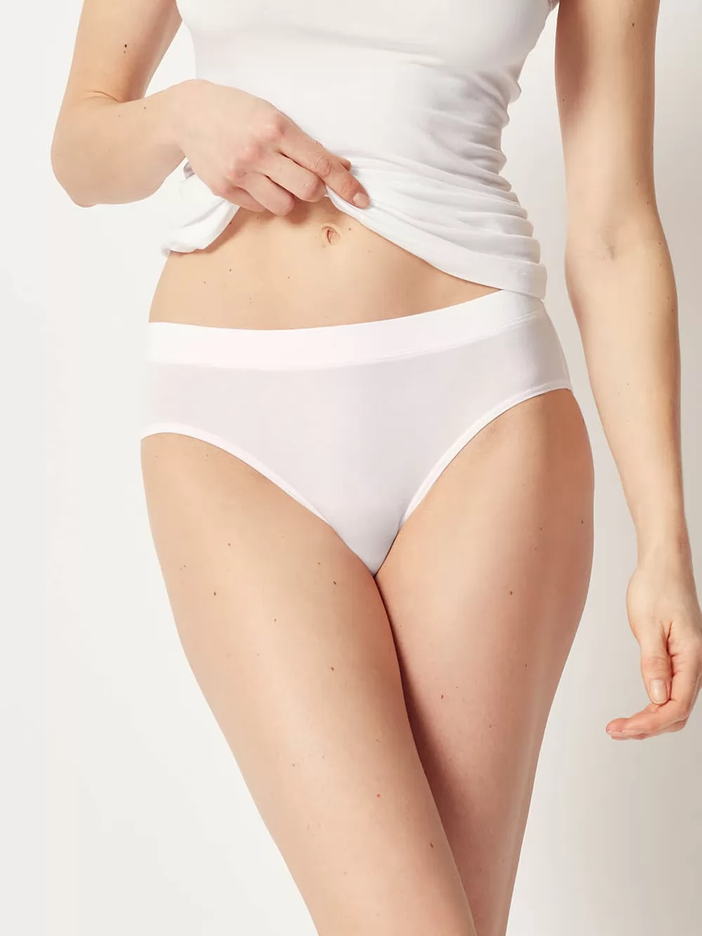 Biały Figi damskie Huber Soft Modal 016039 - zdjęcie 1