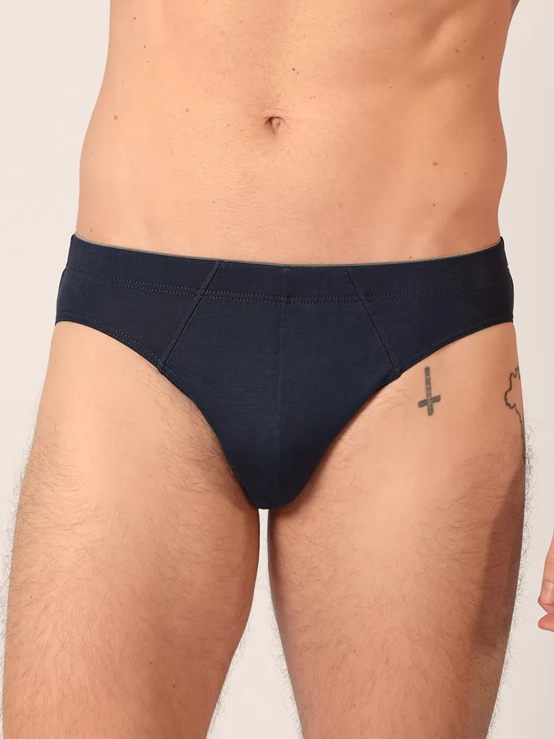 Czarny, granatowy, wielobarwny Slipy męskie 3PACK Huber 112635 - zdjęcie 3