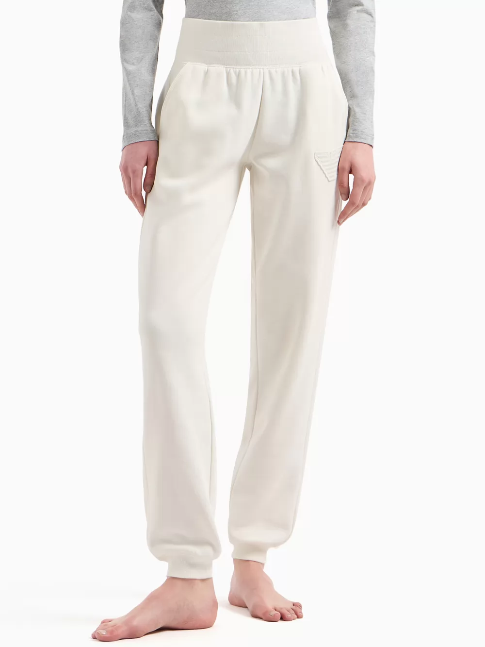 Kremowy Spodnie damskie Emporio Armani 1649084F256 - zdjęcie 1
