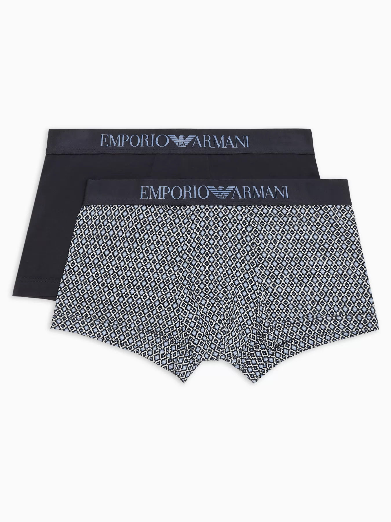 Granatowy, niebieski, wielobarwny Bokserki męskie 2PACK Emporio Armani 1112104F504 - zdjęcie 2