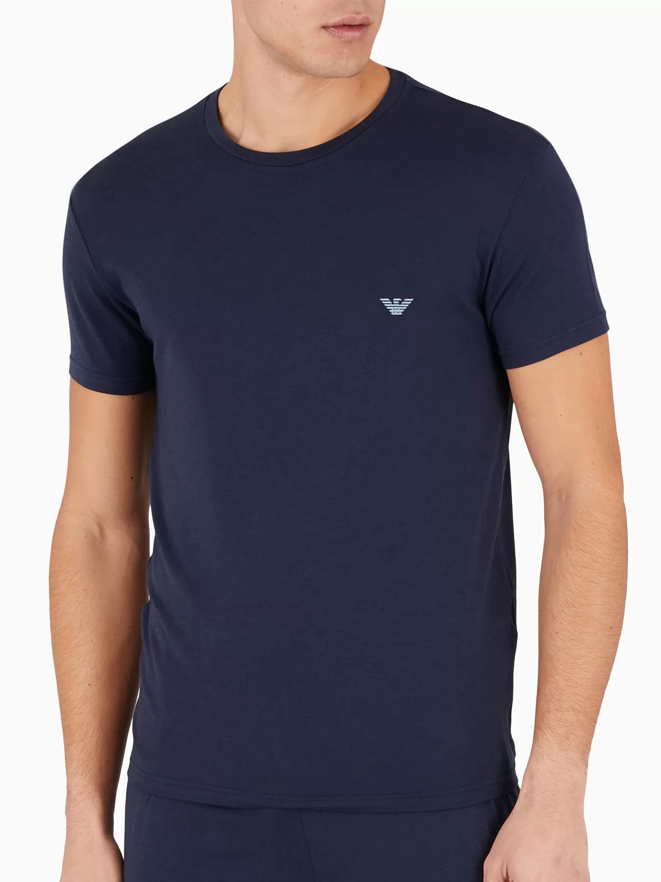 Granatowy Koszulka męska Emporio Armani 1119714F526 - zdjęcie 1