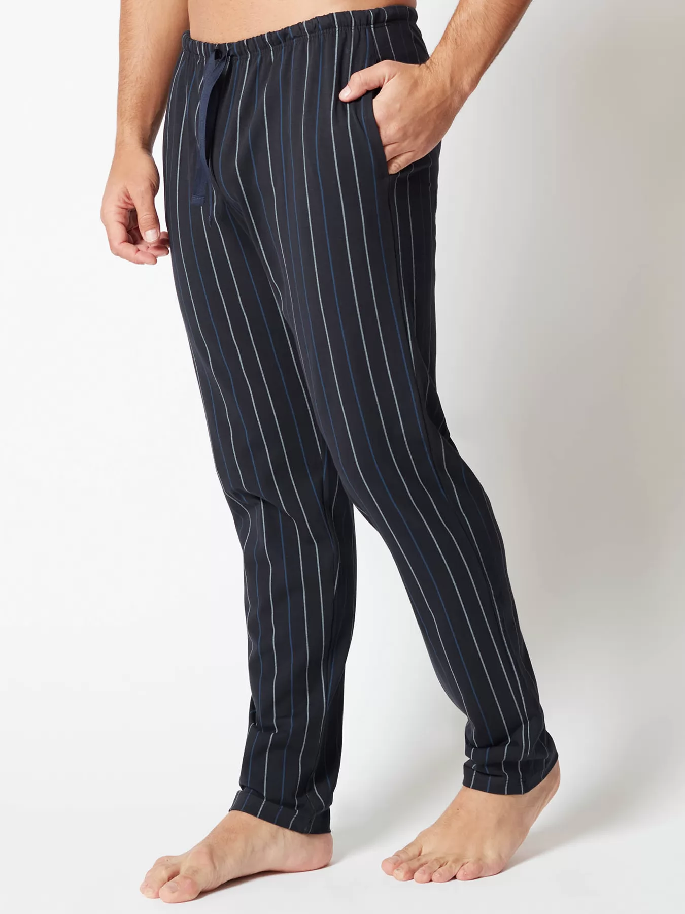 Granatowy, wielobarwny Spodnie męskie Huber Basic Selection 117104 - zdjęcie 1