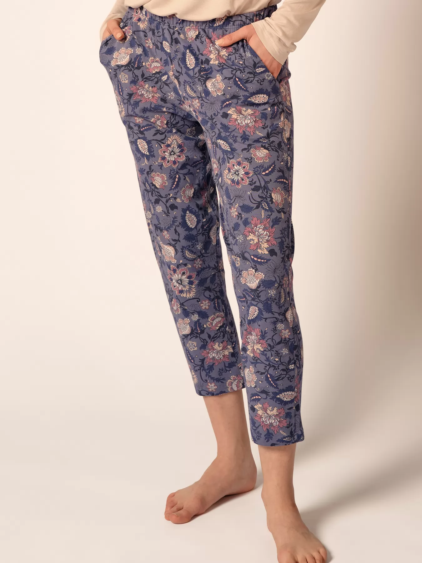 Fioletowy, wielobarwny Spodnie damskie Huber Basic Selection 019014 - zdjęcie 1