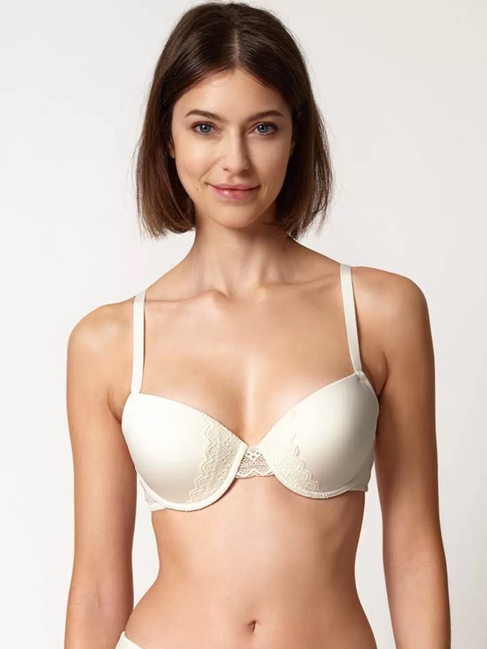 Kremowy Biustonosz Huber Micro Ornament 010245 - zdjęcie 1