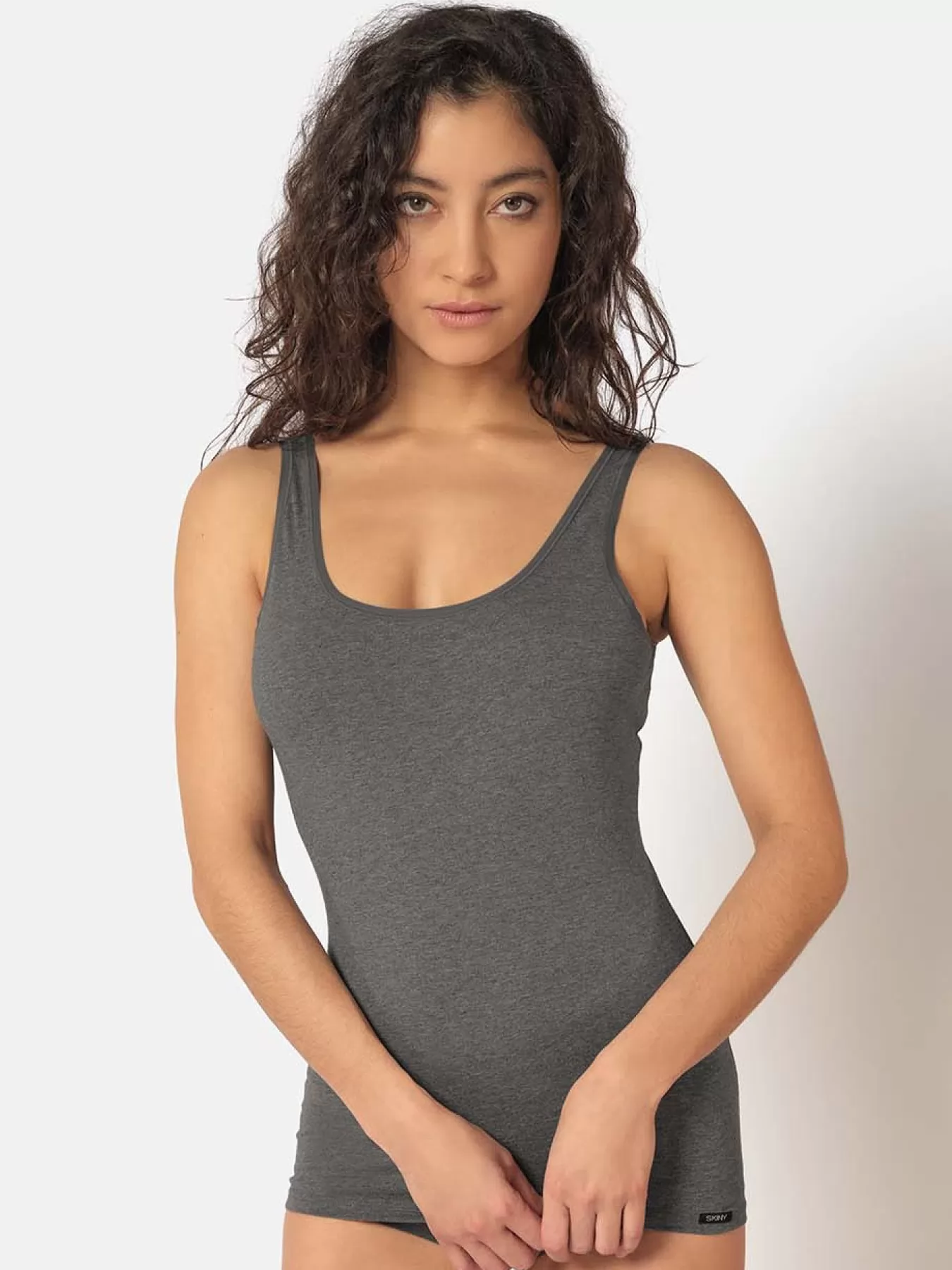 Szary Koszulka damska 2PACK Skiny Advantage Cotton 081147 - zdjęcie 1