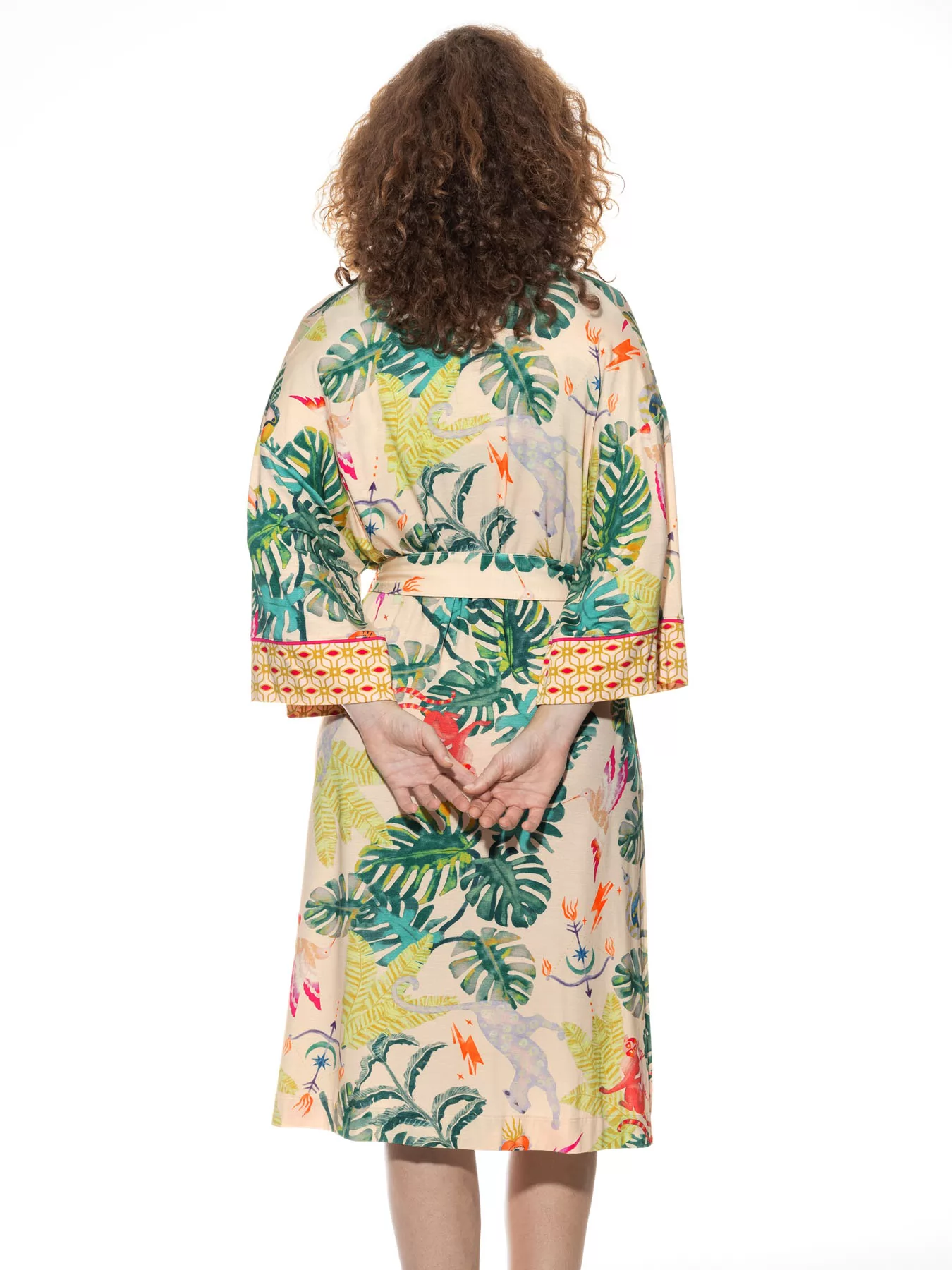 Kremowy, wielobarwny, zielony Podomka damska mey Mystic Jungle 1230053 - zdjęcie 2