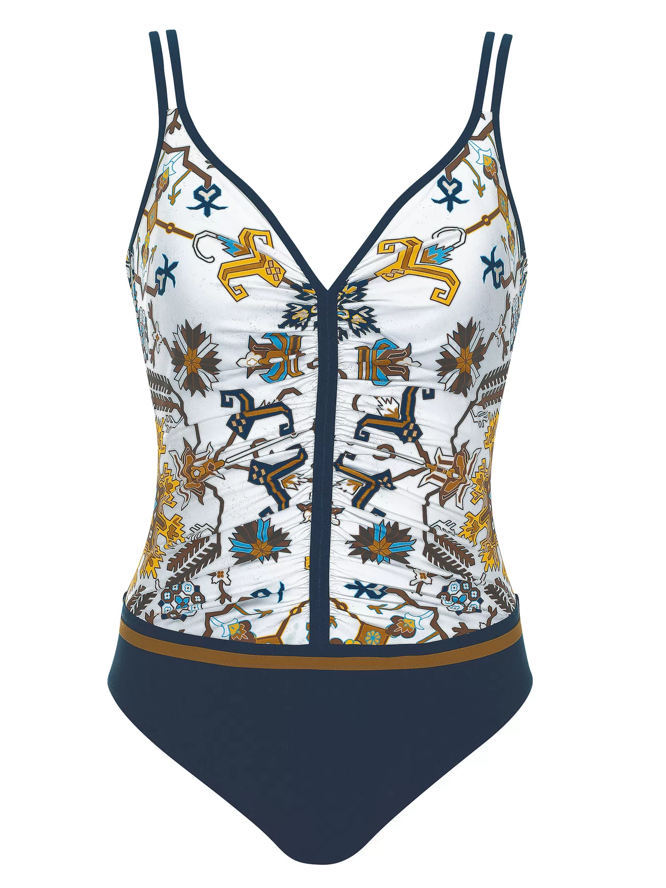 Biały, granatowy, wielobarwny Kostium kąpielowy Sunflair 22060 - zdjęcie 1