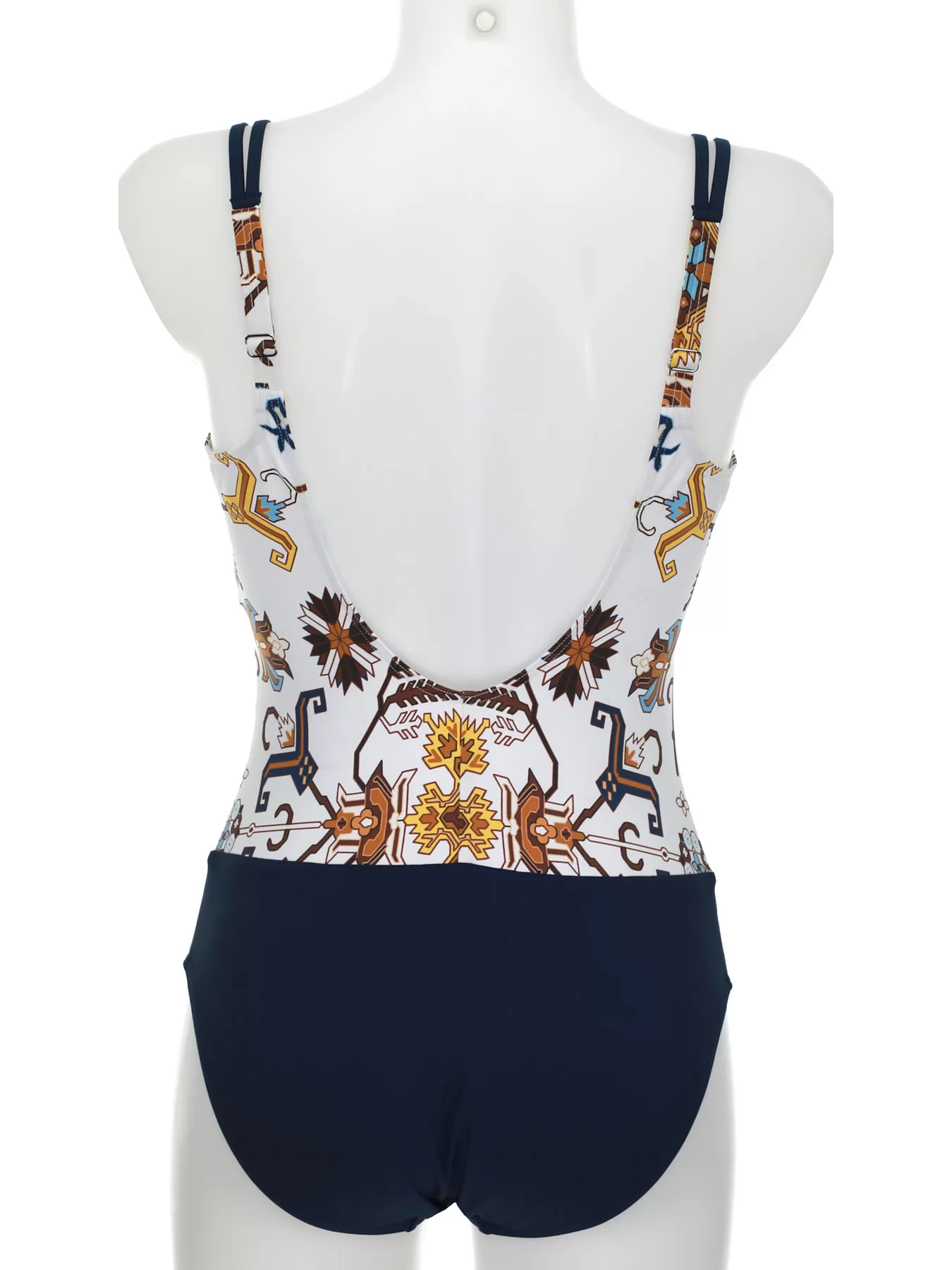 Biały, granatowy, wielobarwny Kostium kąpielowy Sunflair 22060 - zdjęcie 2