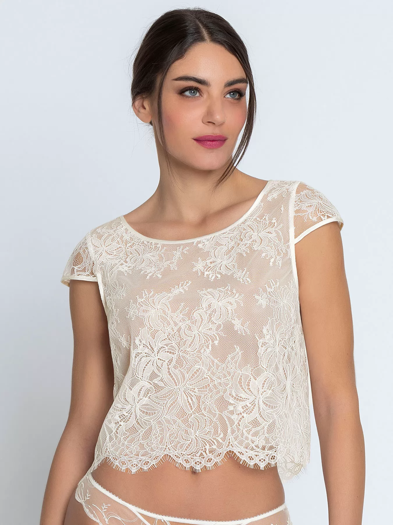 Kremowy Top Lise Charmel Bellissime Amour ALJ5032 - zdjęcie 1