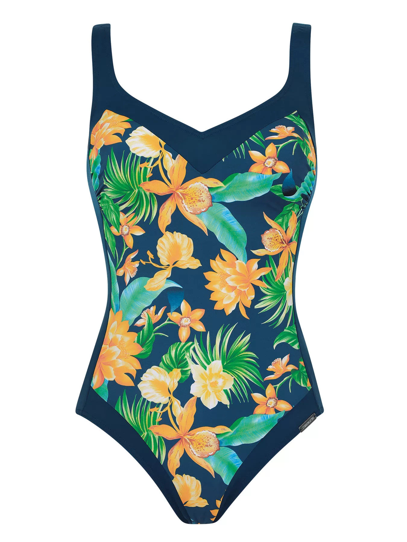 Granatowy, pomarańczowy, wielobarwny Kostium kąpielowy Sunmarin 12044 - zdjęcie 1