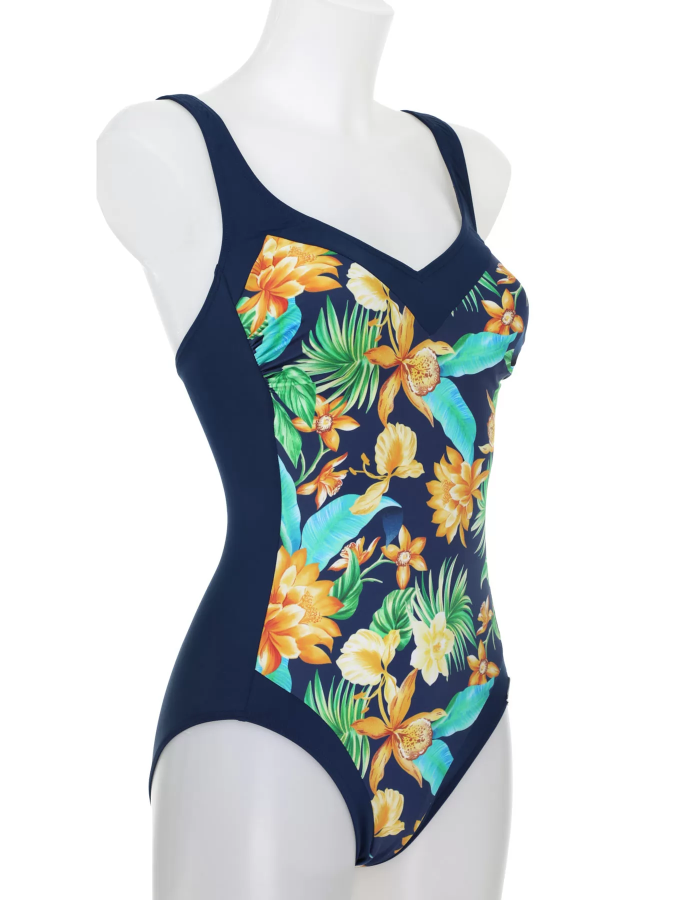 Granatowy, pomarańczowy, wielobarwny Kostium kąpielowy Sunmarin 12044 - zdjęcie 3