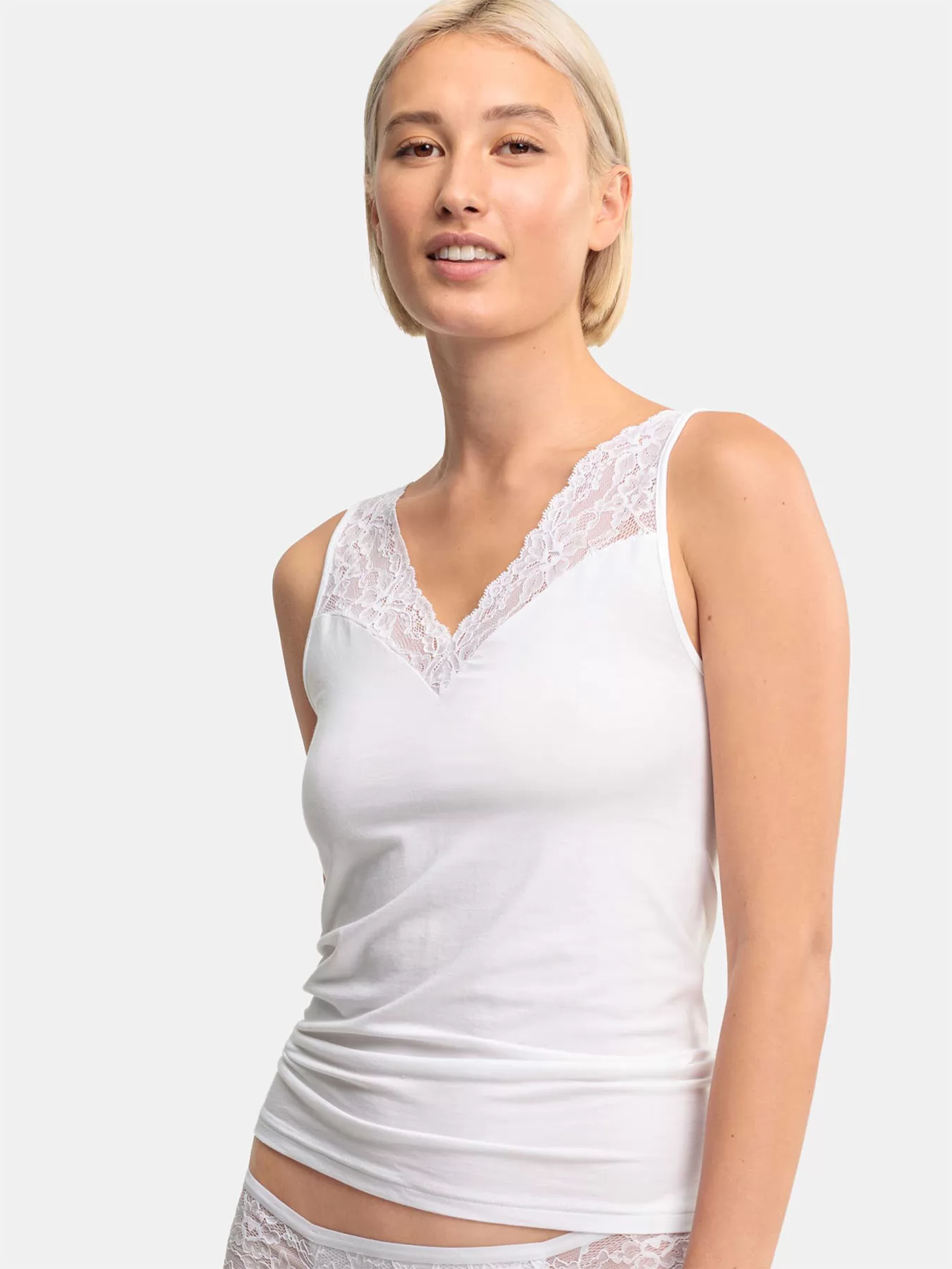 Biały Koszulka damska Speidel Lace Edition 9630 - zdjęcie 1