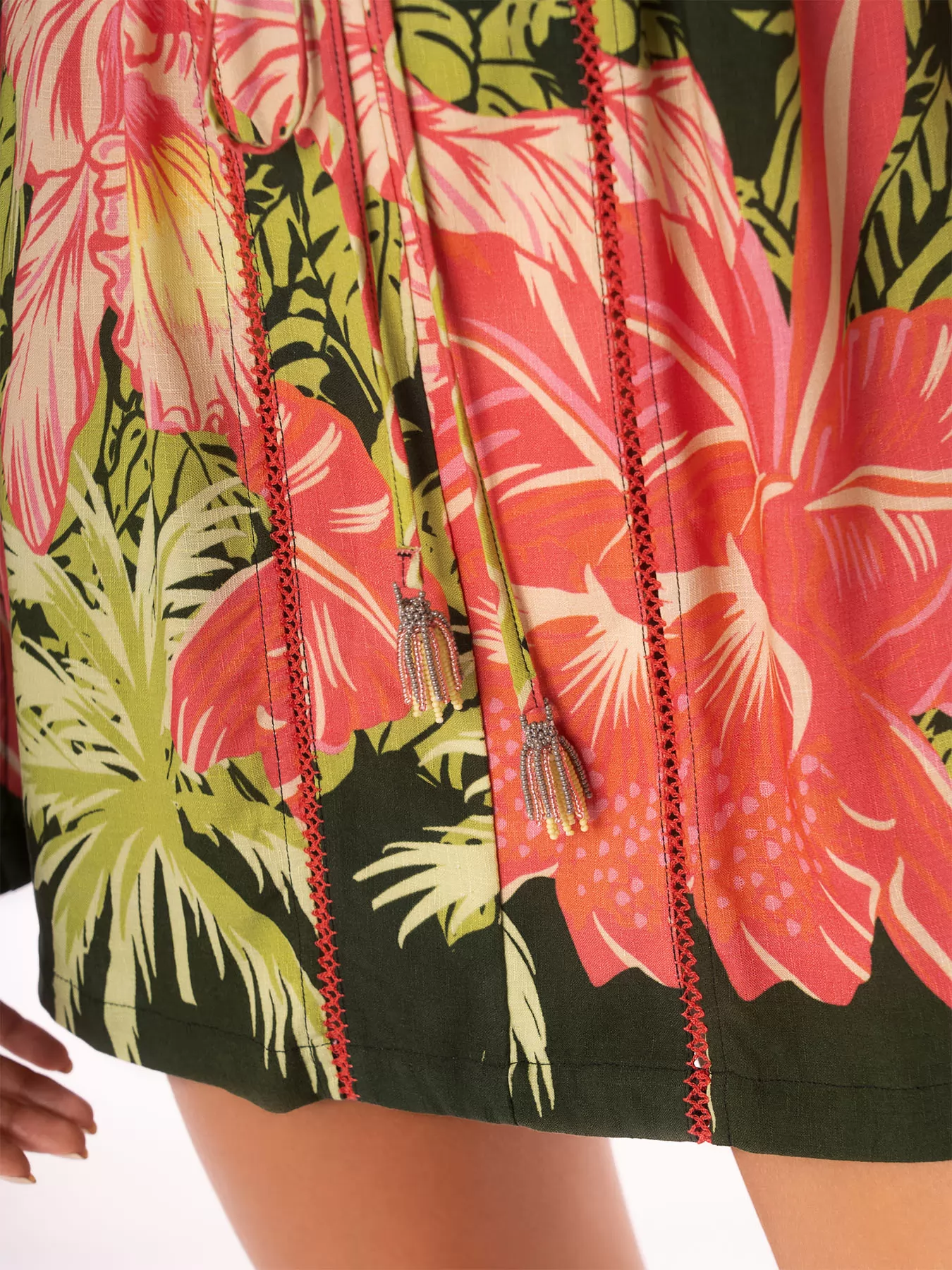 Czerwony, wielobarwny, zielony Tunika plażowa Maaji Neo Hawaiian PT2472CP - zdjęcie 4