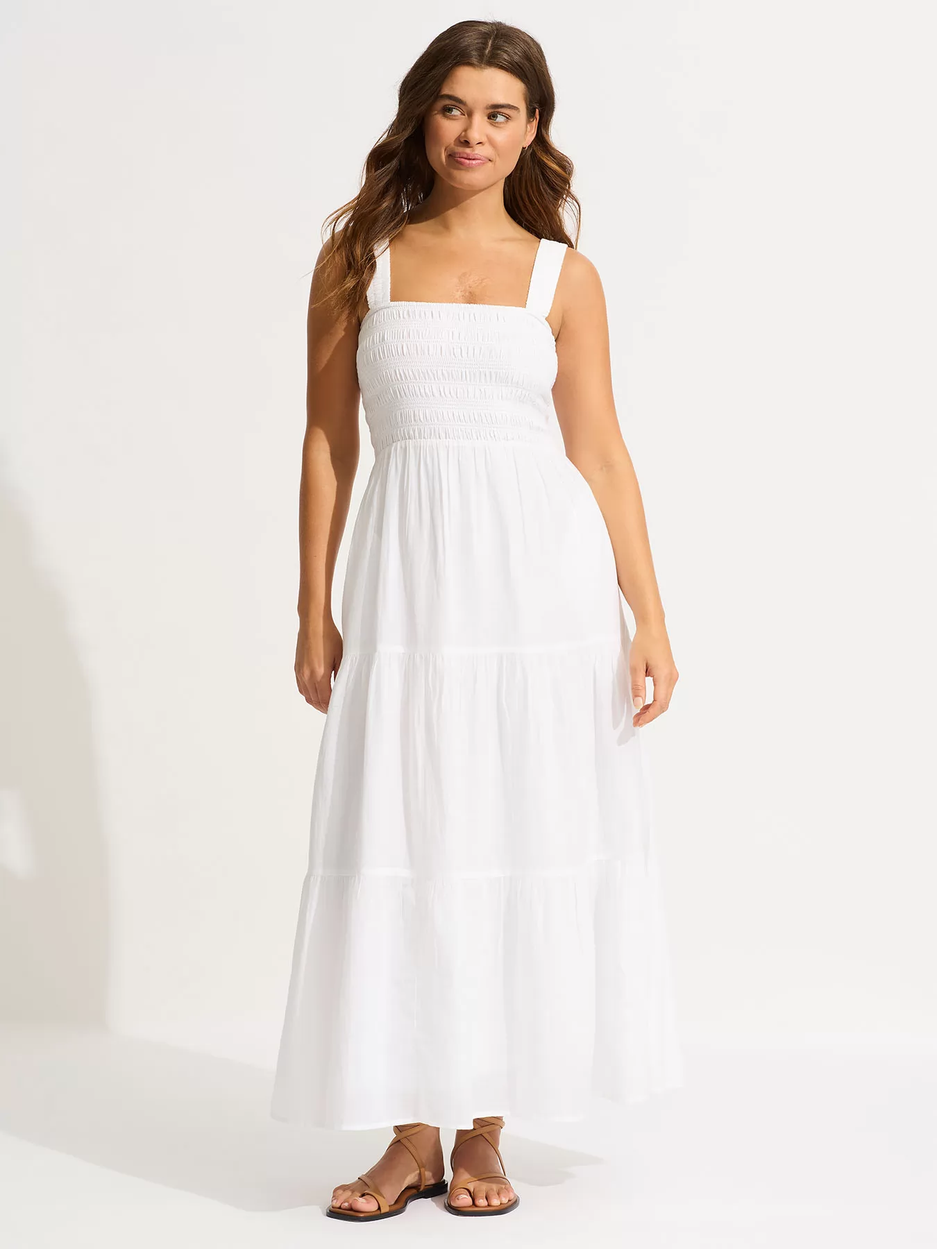 Biały Sukienka plażowa Seafolly Faithful 54865-DR - zdjęcie 1