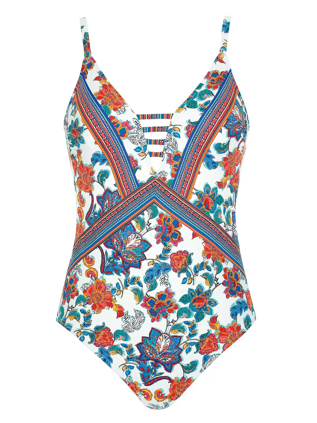 Niebieski, pomarańczowy, wielobarwny Kostium kąpielowy Olympia 32612 - zdjęcie 4