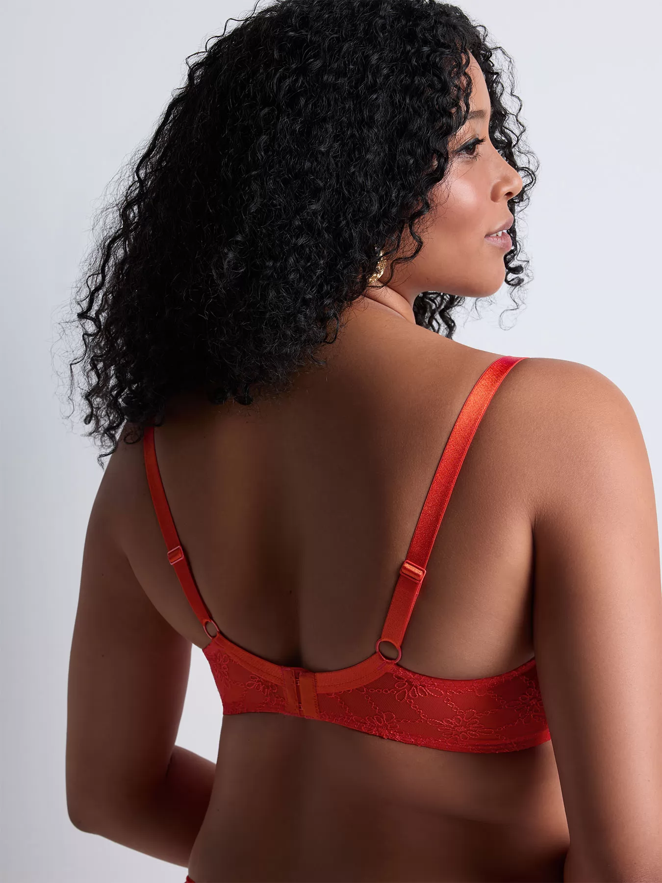 Czerwony, pomarańczowy Biustonosz balkonetka Aubade Losing My Mind 4FF14 - zdjęcie 4