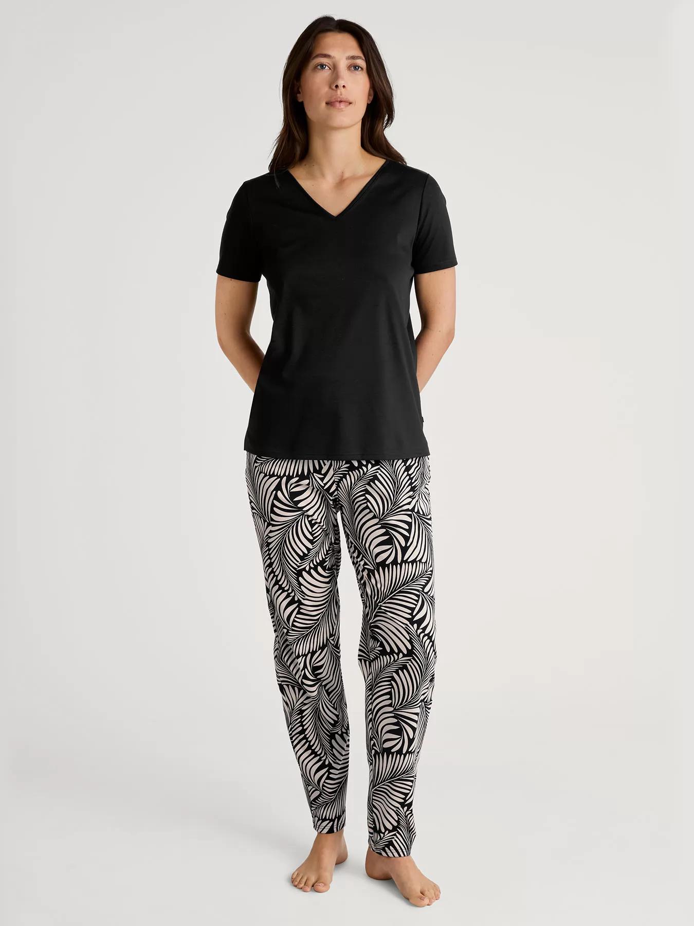 Czarny Koszulka damska Calida Favourites Sun 14058 - zdjęcie 3