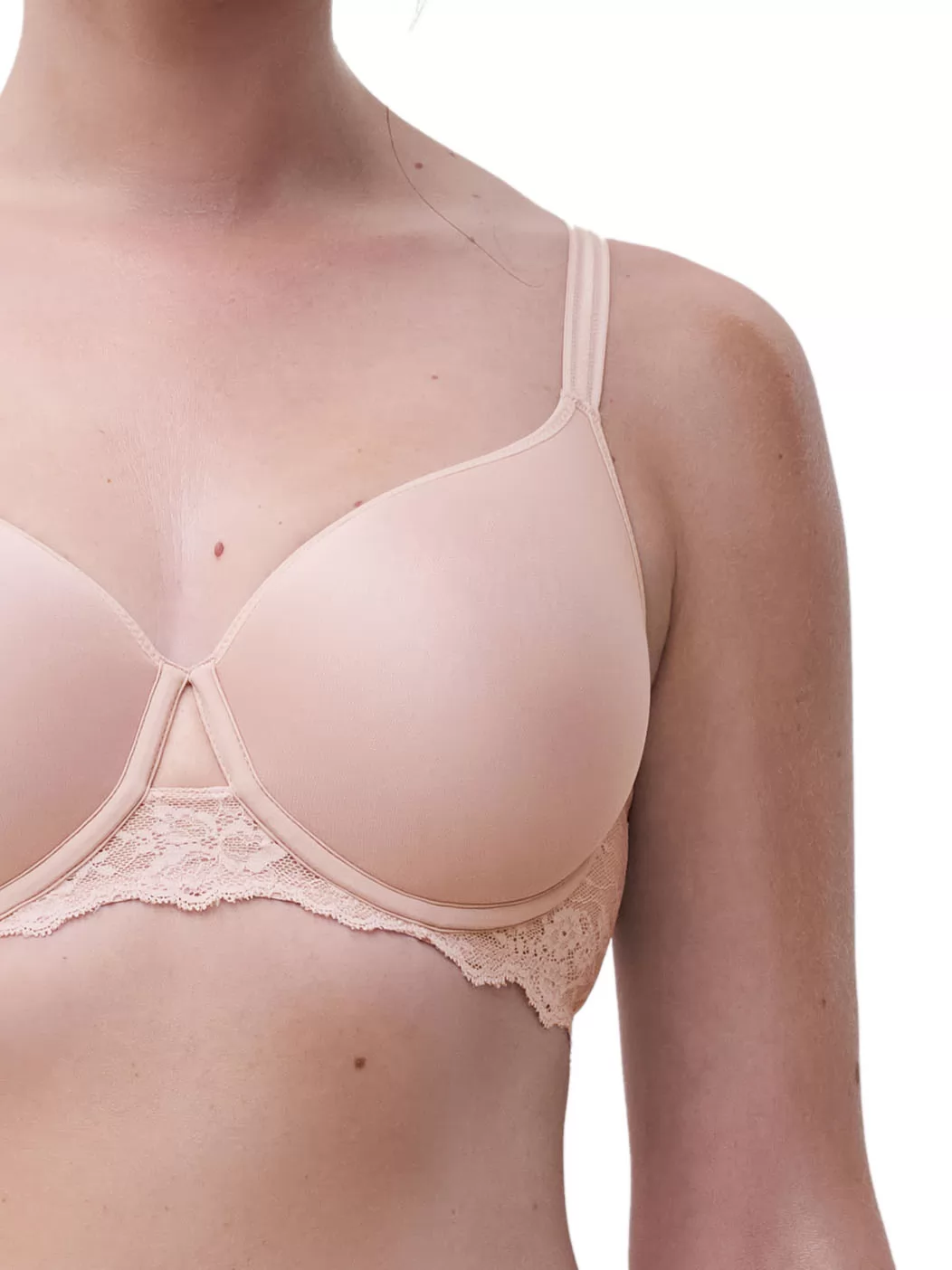 Beżowy Biustonosz memory Chantelle Pulp Crush C22MN1 - zdjęcie 3