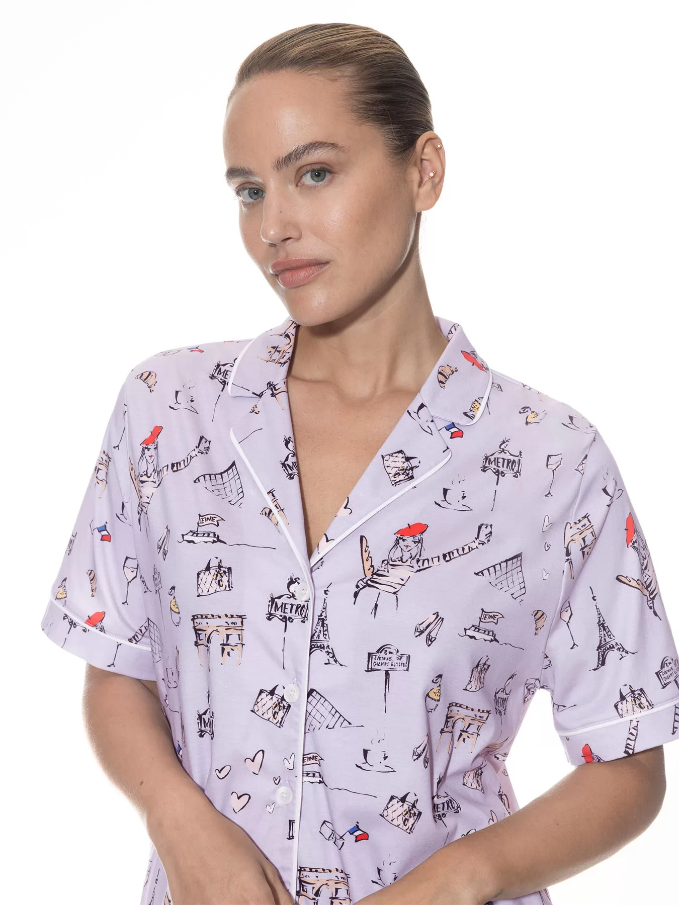 Fioletowy Piżama damska mey France Sensation 1240062 - zdjęcie 3