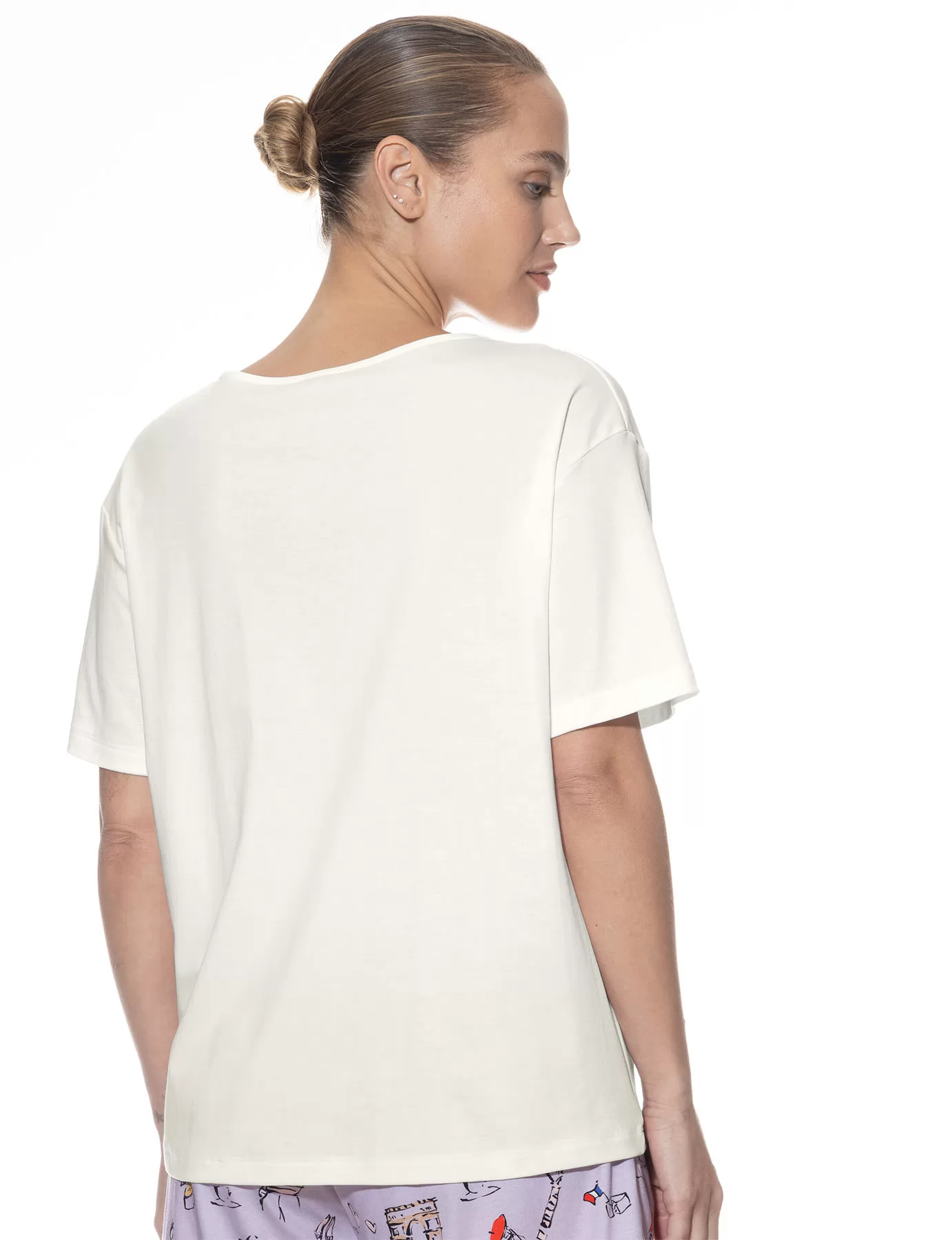 Kremowy Koszulka damska mey France Sensation 1210064 - zdjęcie 2