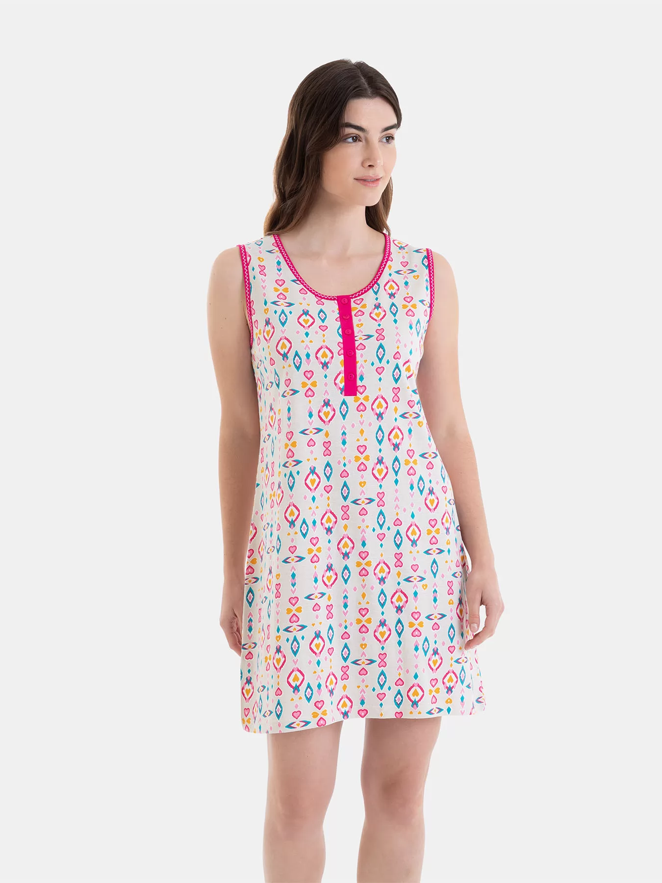 Biały, różowy Koszula nocna Massana 257200 - zdjęcie 1