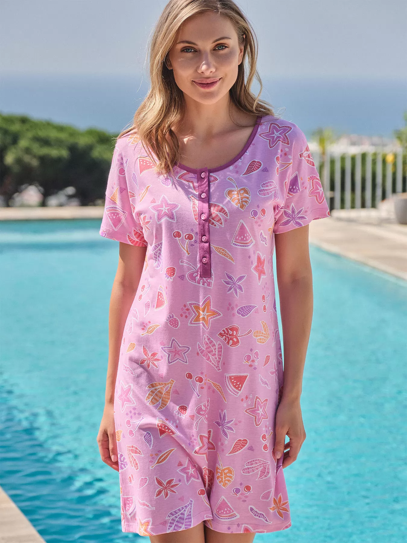 Różowy Koszula nocna Massana 257209 - zdjęcie 3