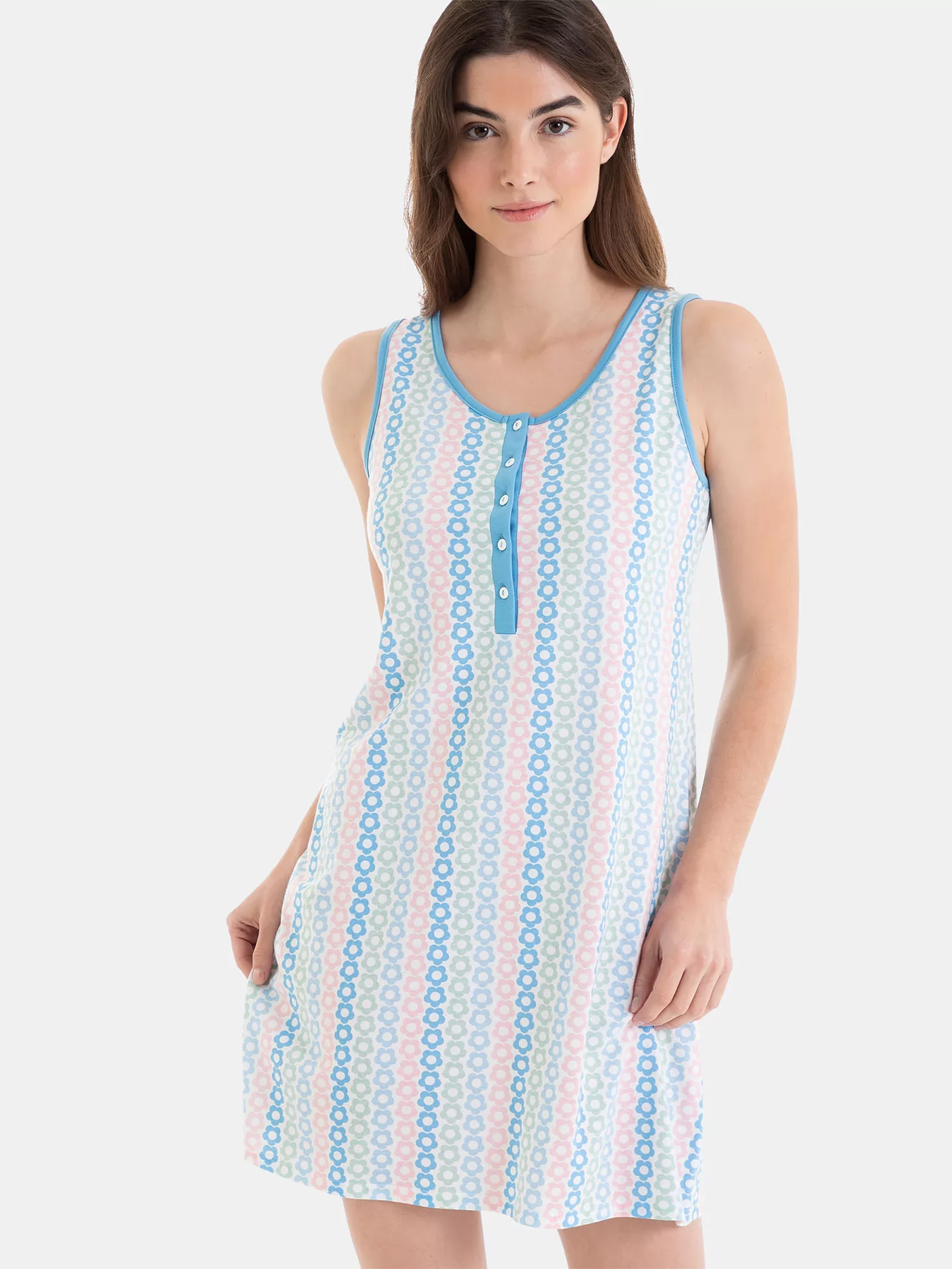 Niebieski, wielobarwny Koszula nocna Massana 257237 - zdjęcie 3