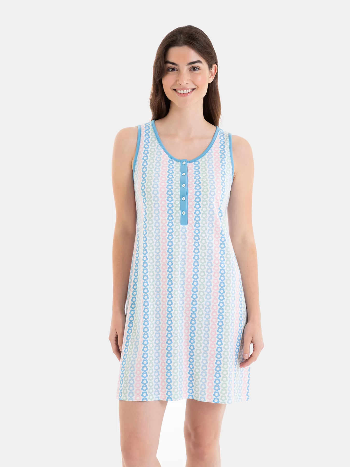 Niebieski, wielobarwny Koszula nocna Massana 257237 - zdjęcie 1