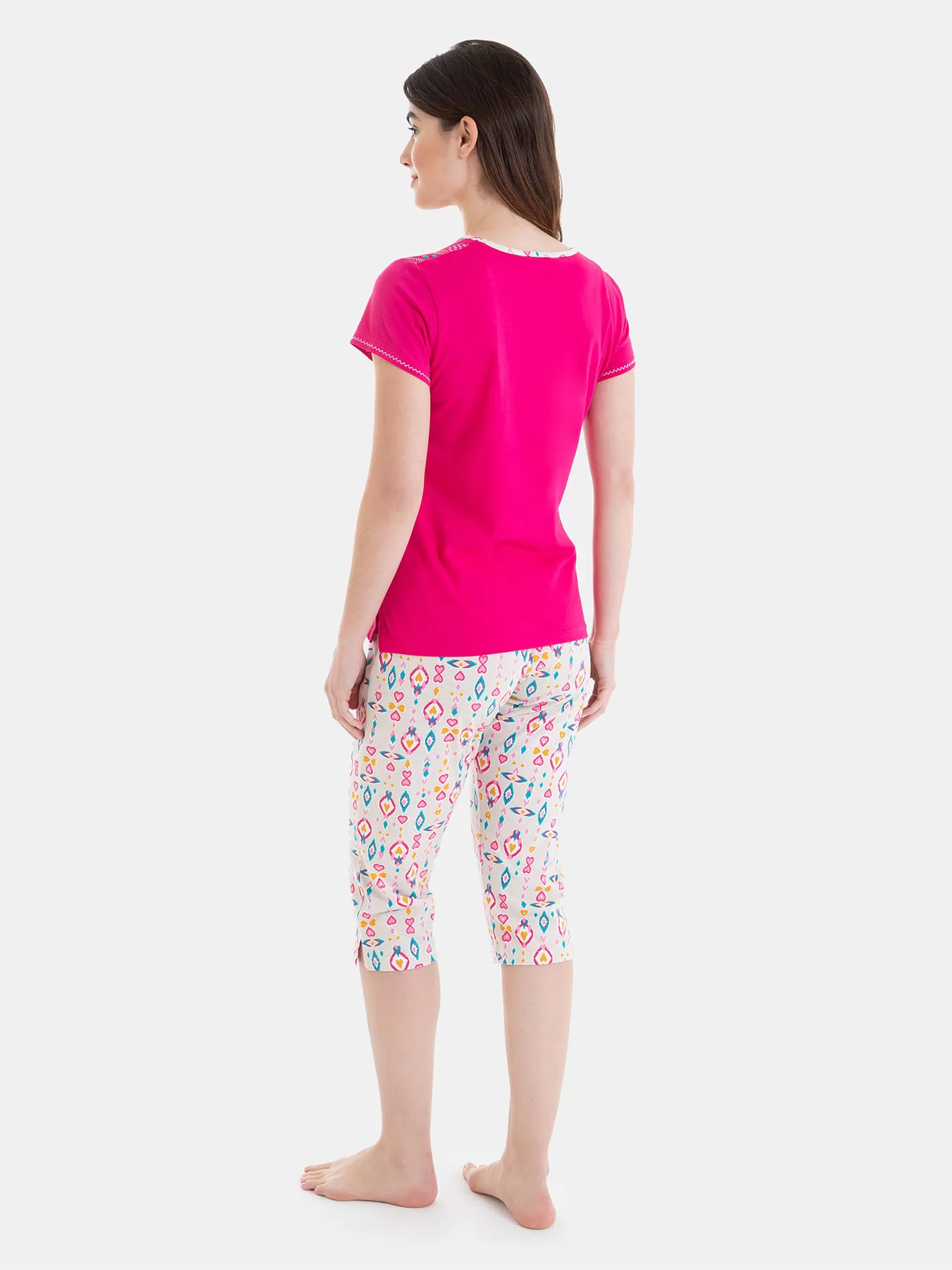 Biały, różowy Piżama damska Massana 251202 - zdjęcie 2