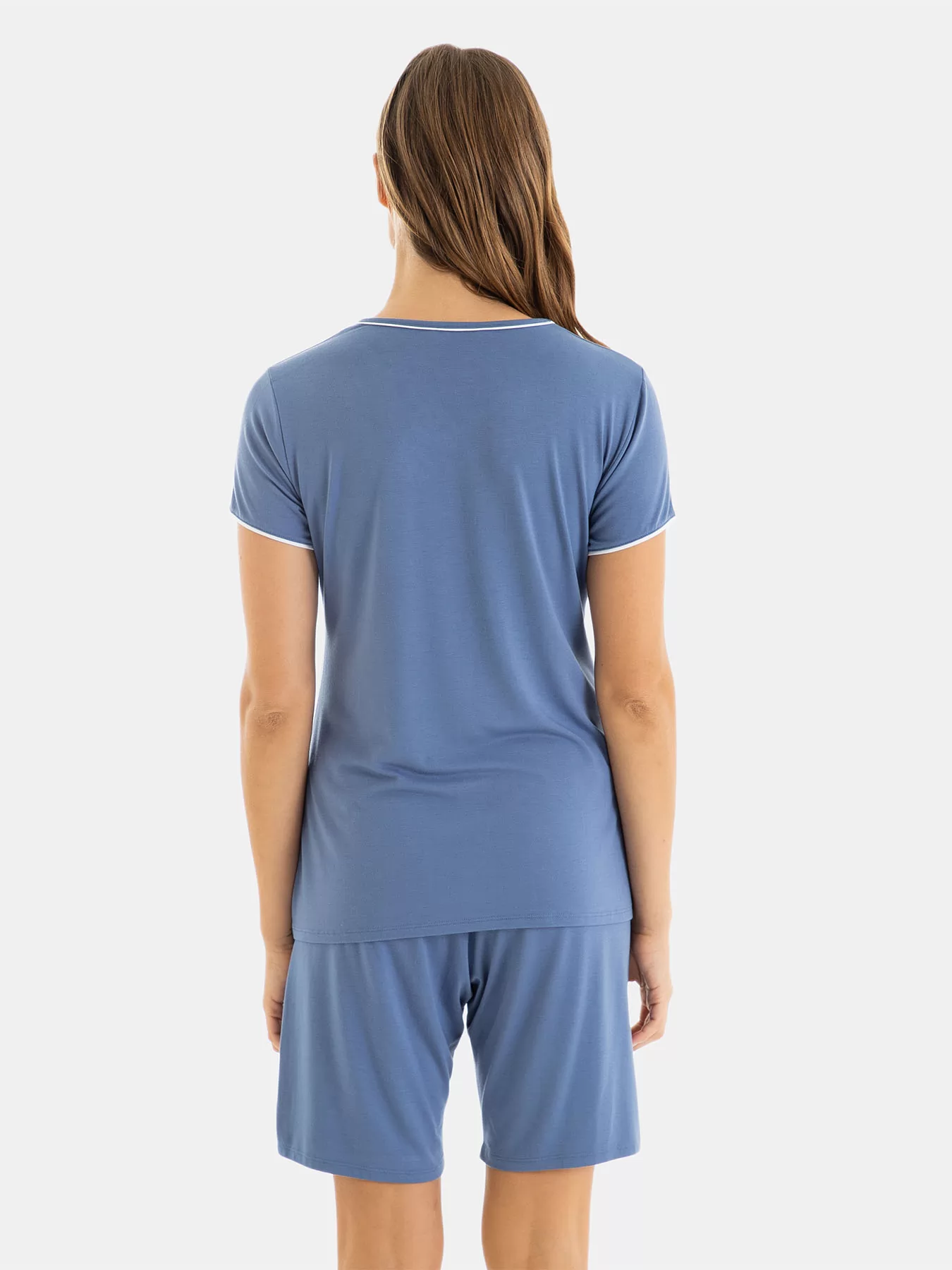 Niebieski Piżama damska Massana Bamboo 251251 - zdjęcie 2