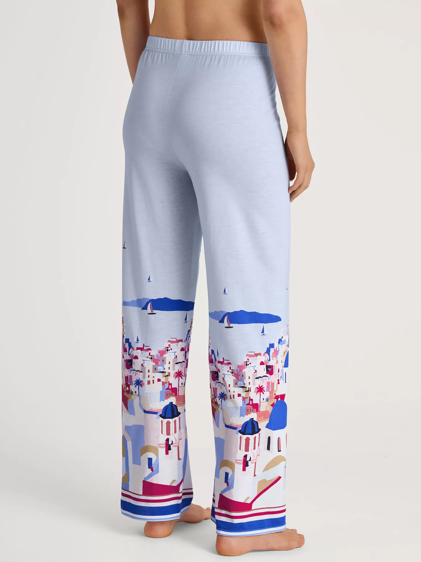 Niebieski, różowy, wielobarwny Spodnie od piżamy Calida Favourites Marine 29172 - zdjęcie 2