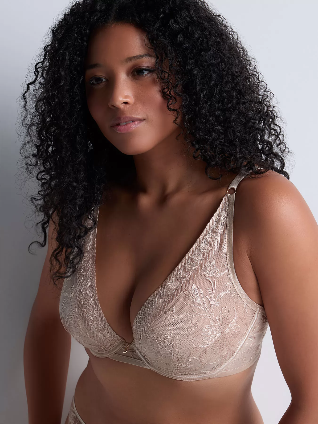 Beżowy Biustonosz ultra plunge Aubade Magnetic Spell 2DN12 - zdjęcie 3