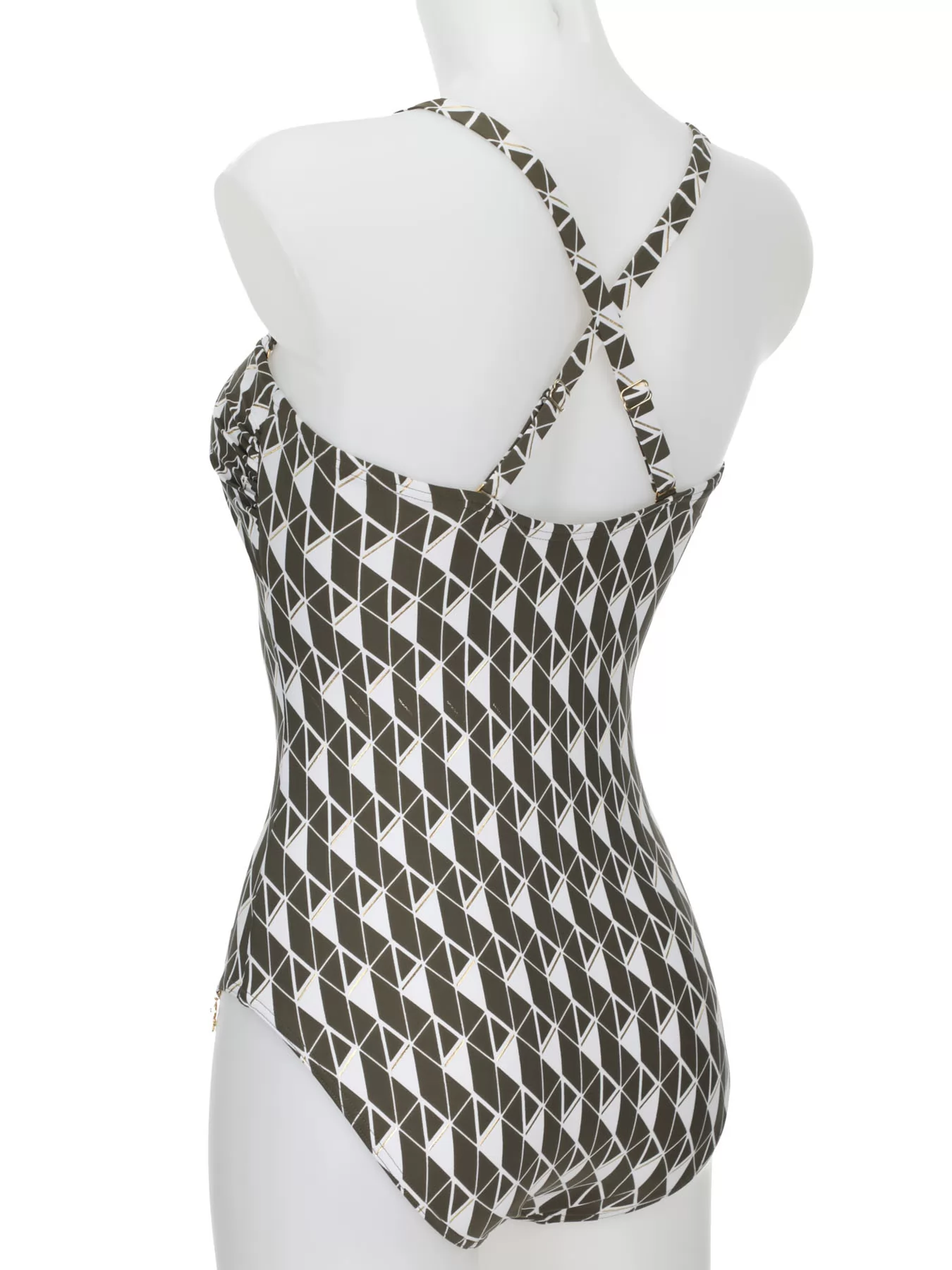 Kremowy, zielony, złoty Kostium kąpielowy Opera 62607 - zdjęcie 3