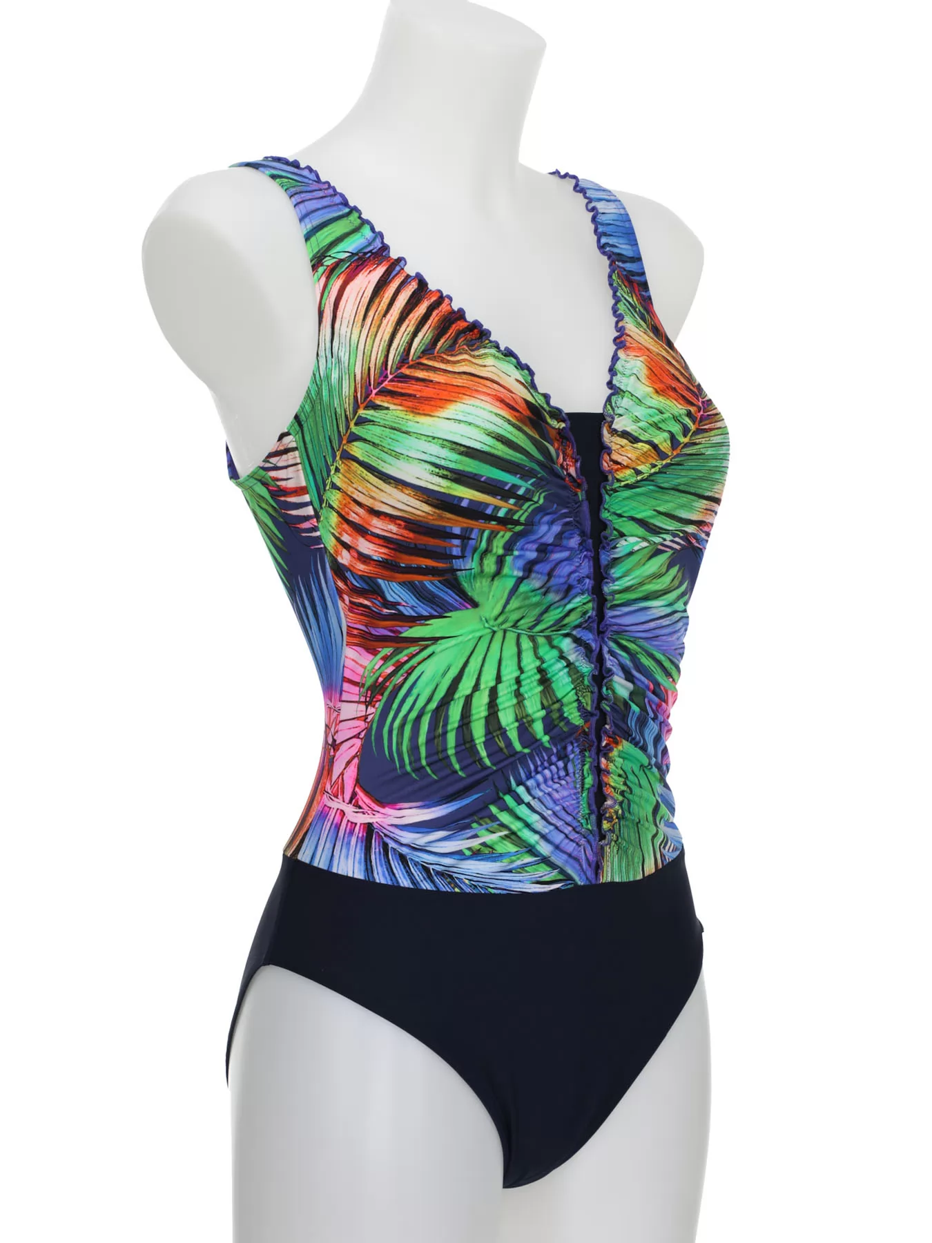 Granatowy, wielobarwny, zielony Kostium kąpielowy Sunflair 72007 - zdjęcie 4