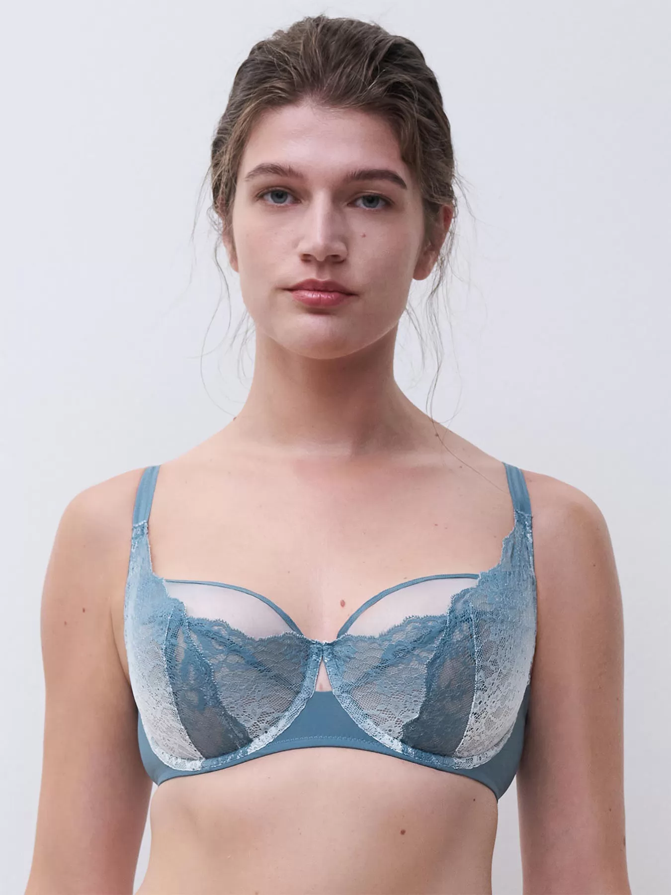 Niebieski Biustonosz balkonetka Chantelle Pulp Crush C22MM5 - zdjęcie 1