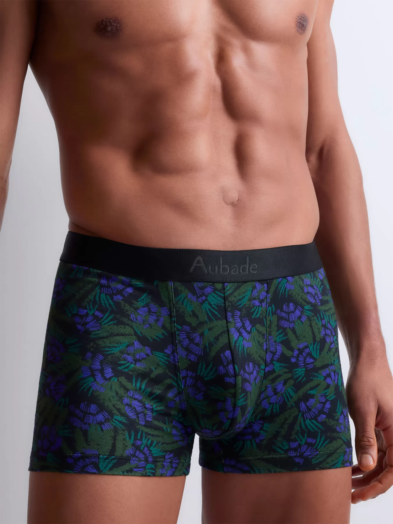 Fioletowy, wielobarwny, zielony Bokserki męskie 2PACK Aubade Homme XB58T - zdjęcie 5