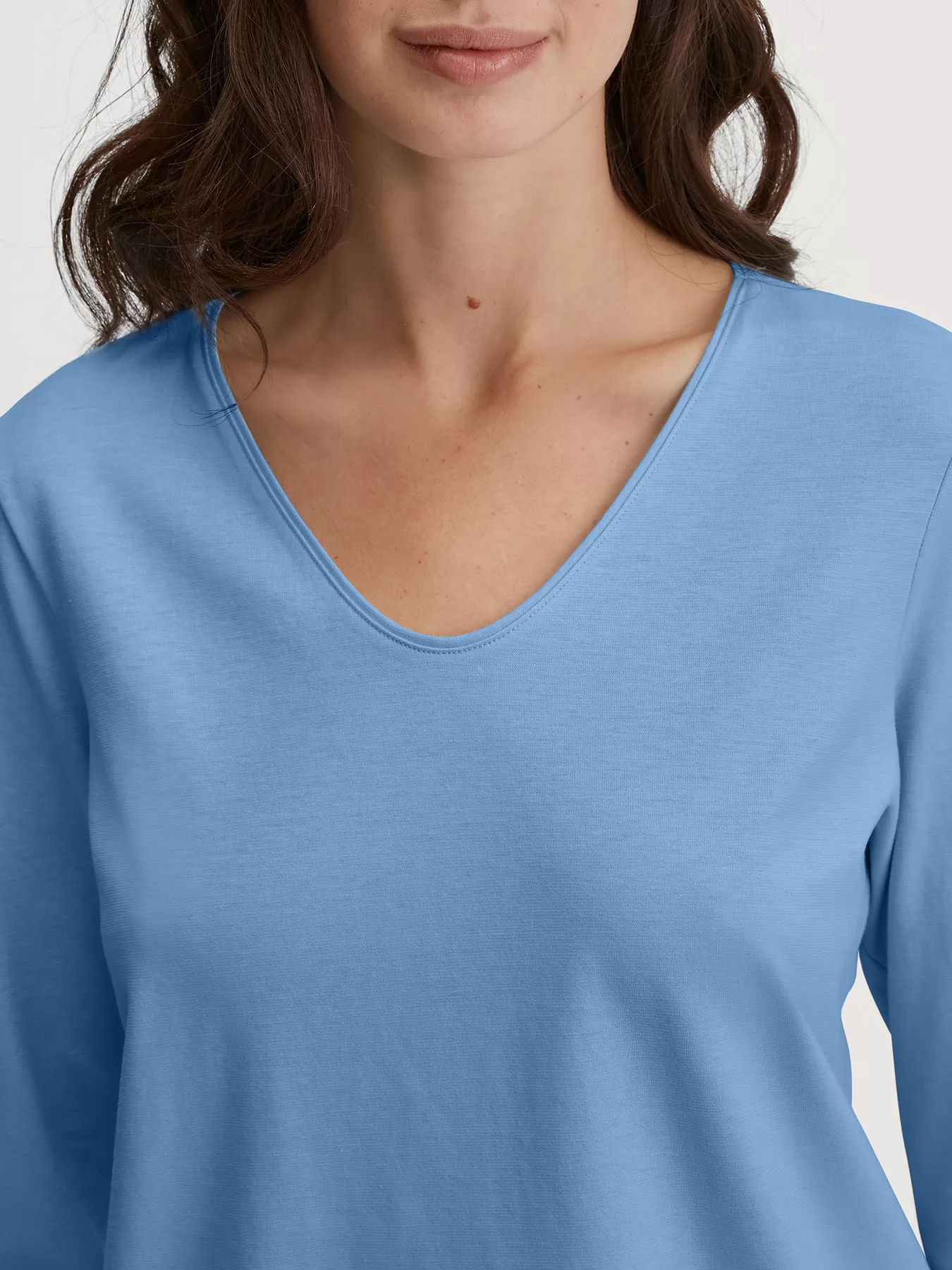 Biały, niebieski, wielobarwny Piżama damska Calida Flower Nights 46156 - zdjęcie 4